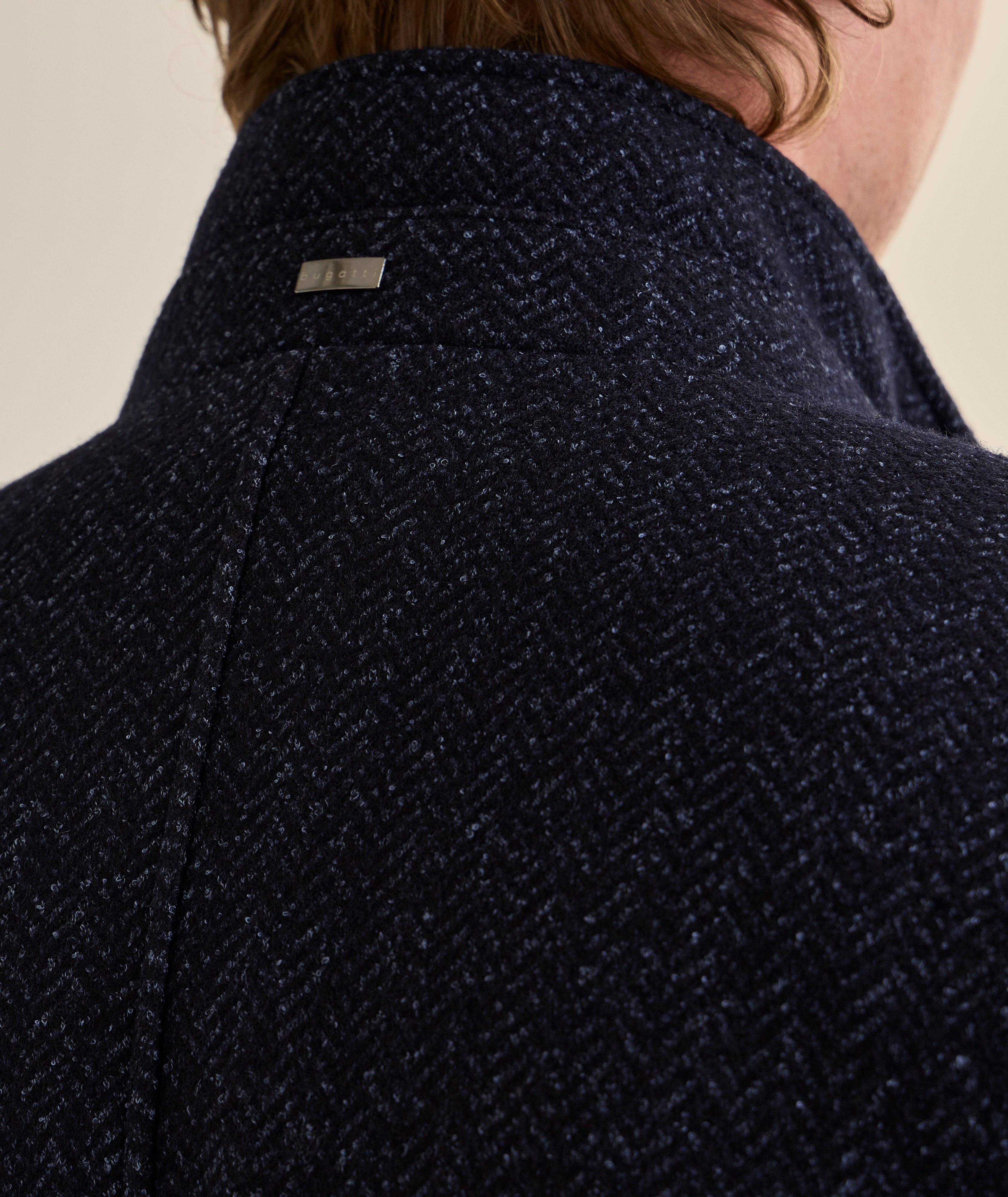Manteau bavette amovible laine-mélange chevrons image 4