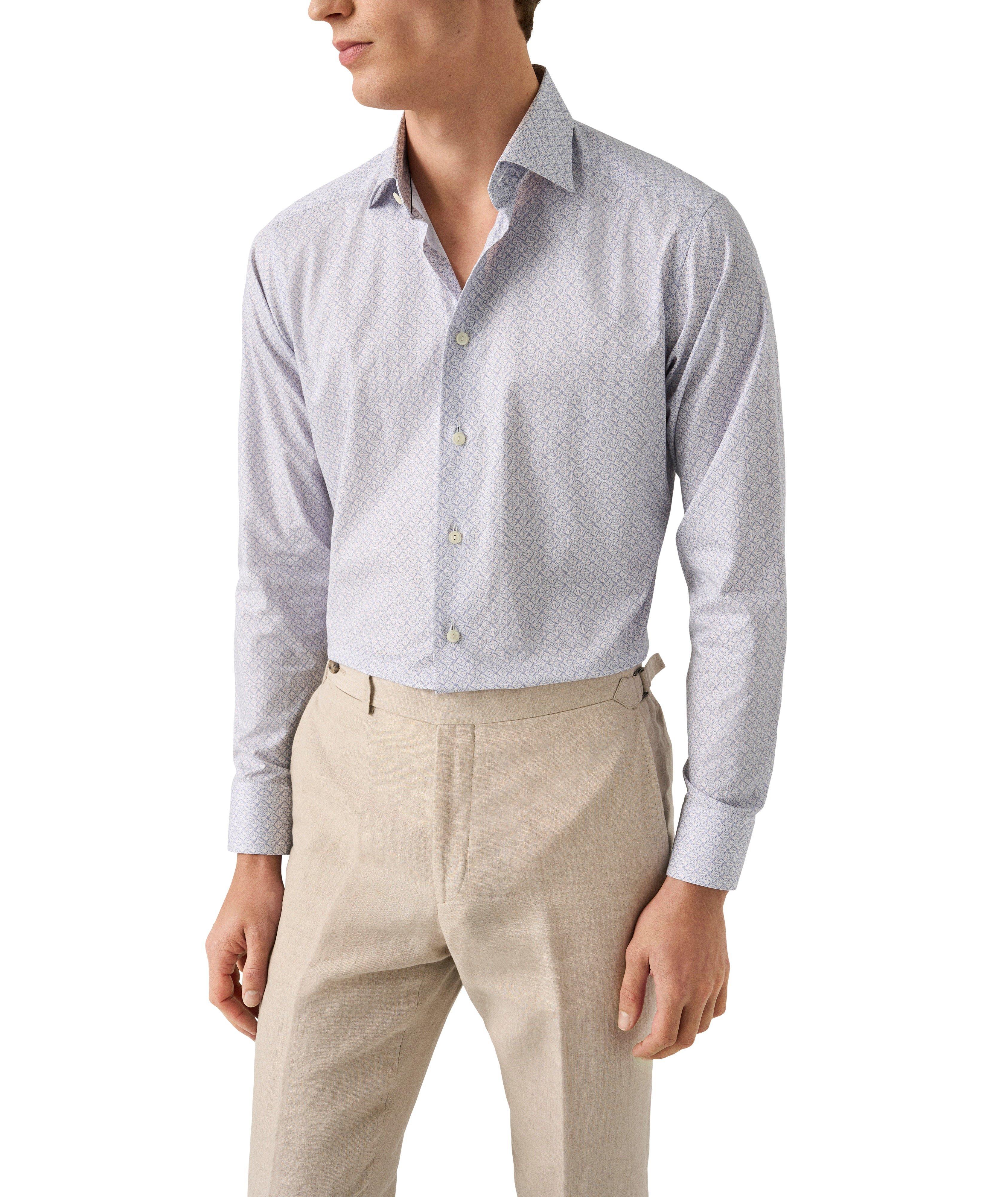 Slim-Fit Geometric Twill Dress Shirt image 2