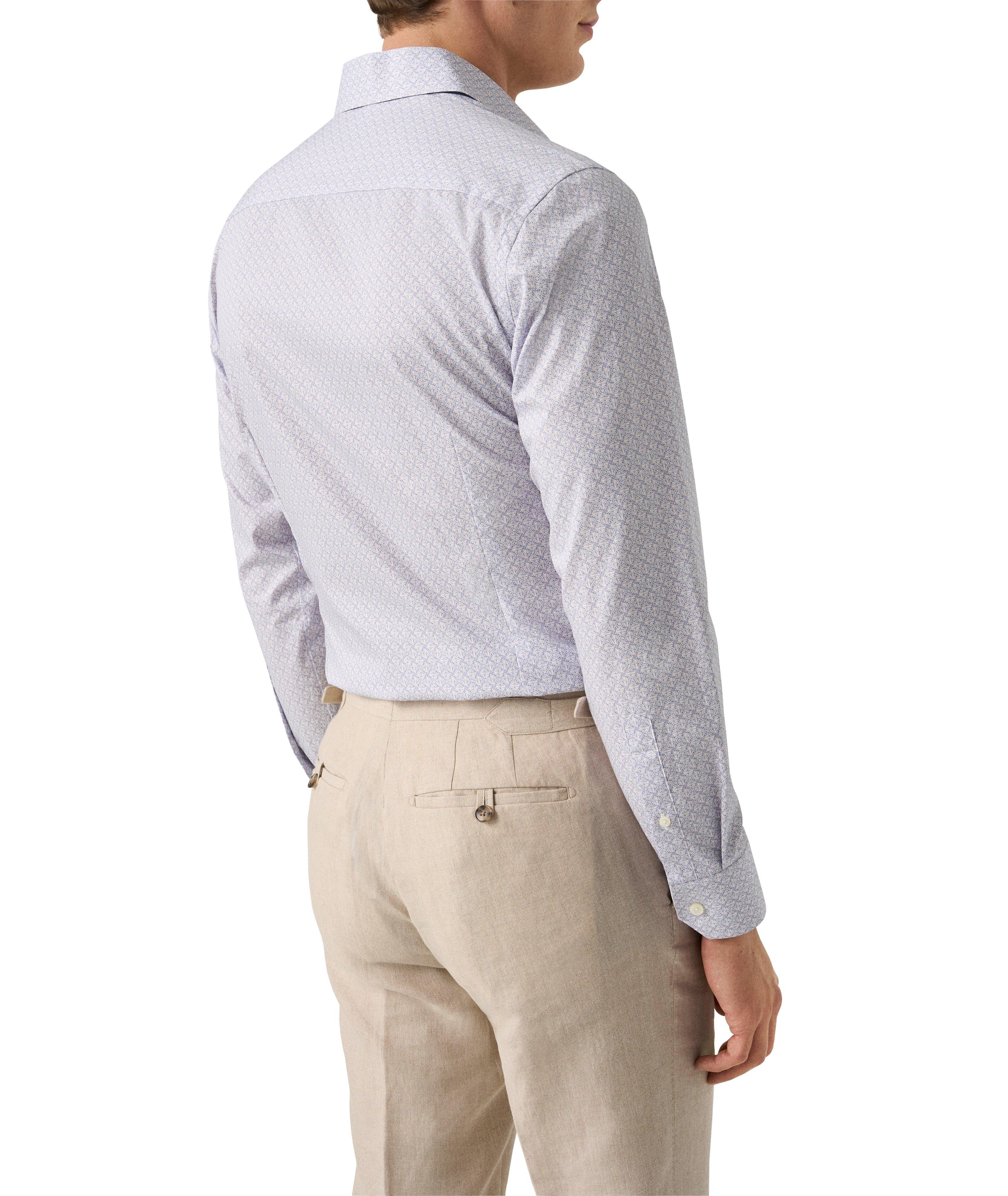 Slim-Fit Geometric Twill Dress Shirt image 3