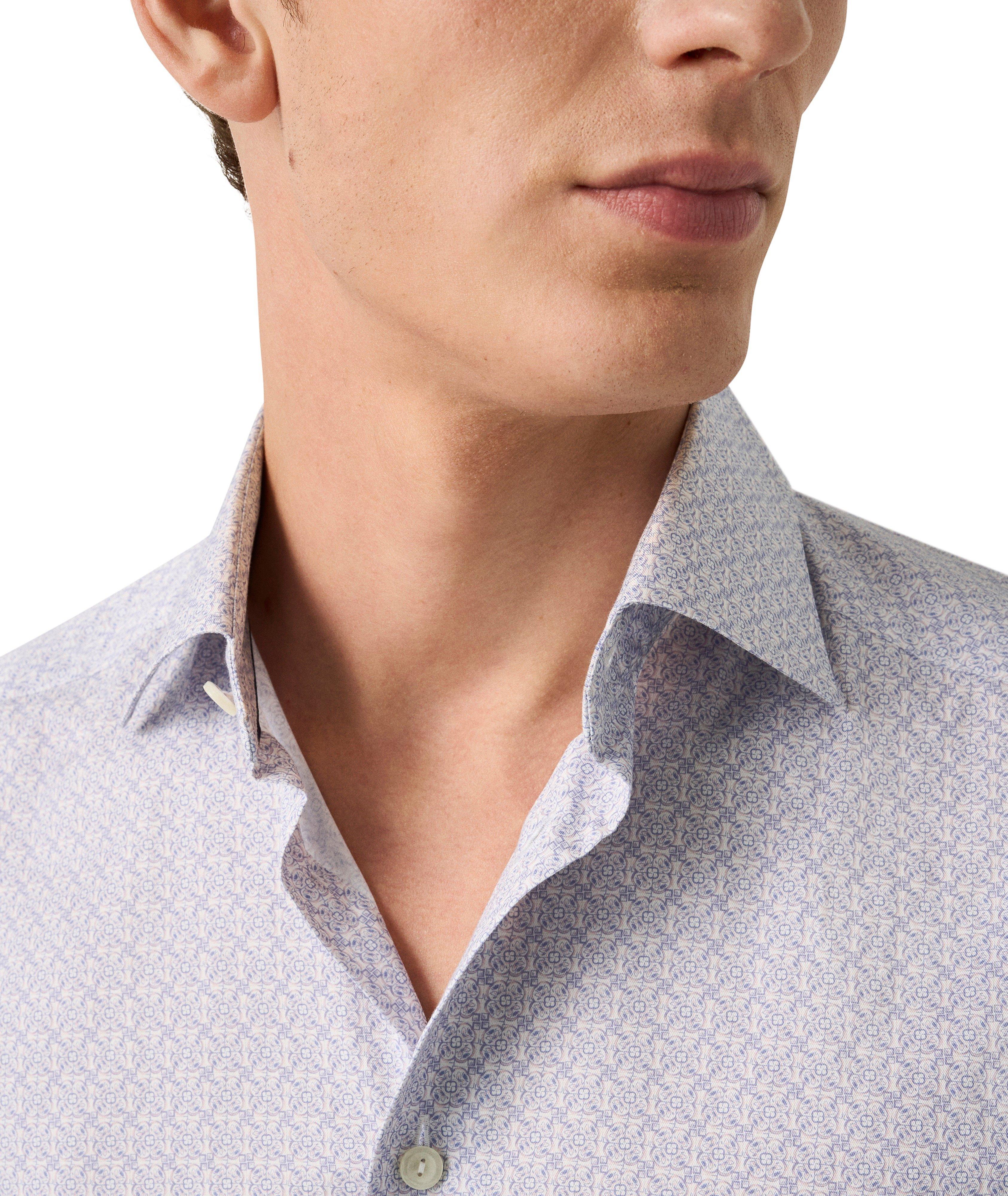 Slim-Fit Geometric Twill Dress Shirt image 4