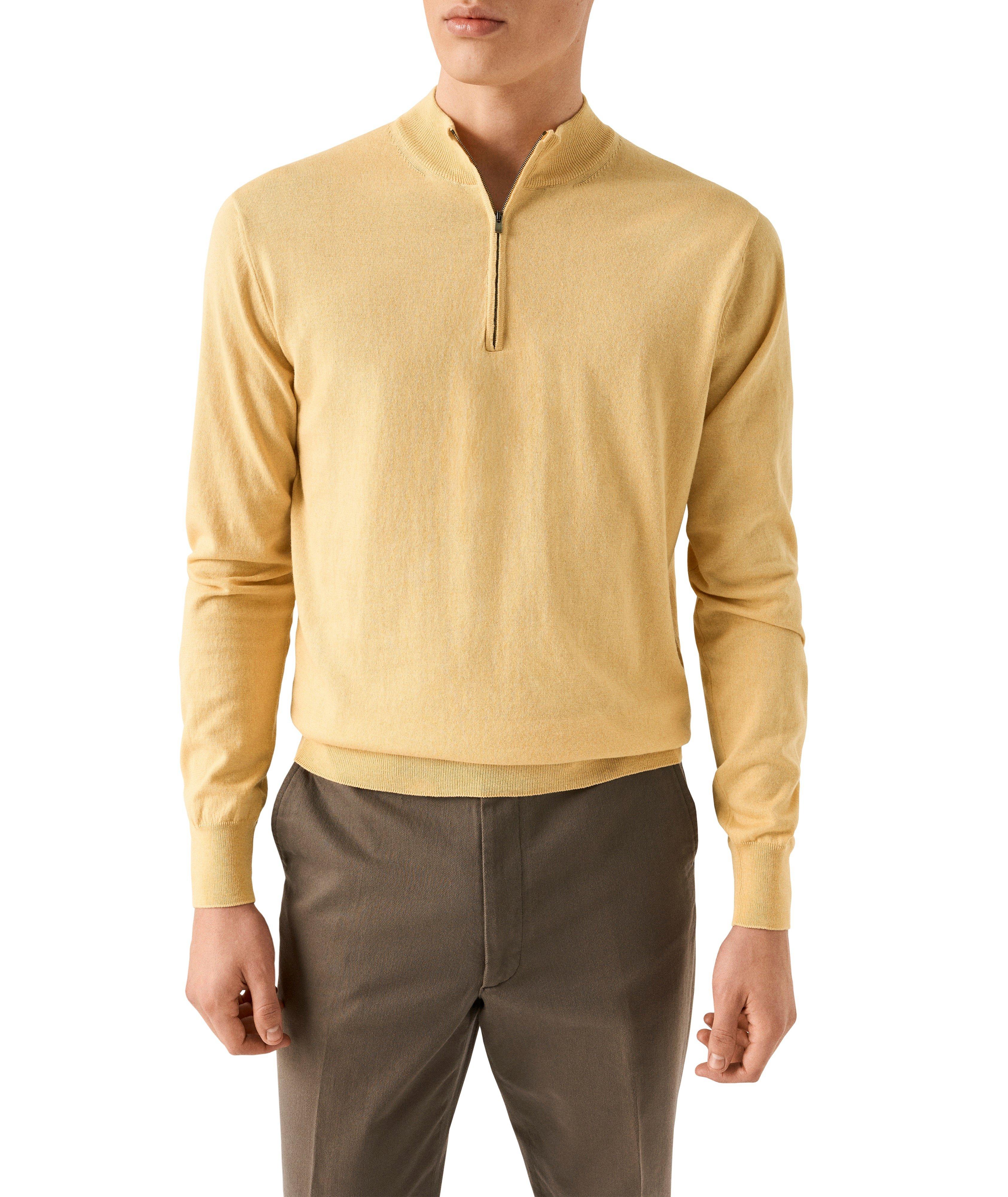 Fine Knit Quarter-Zip Sweater image 2