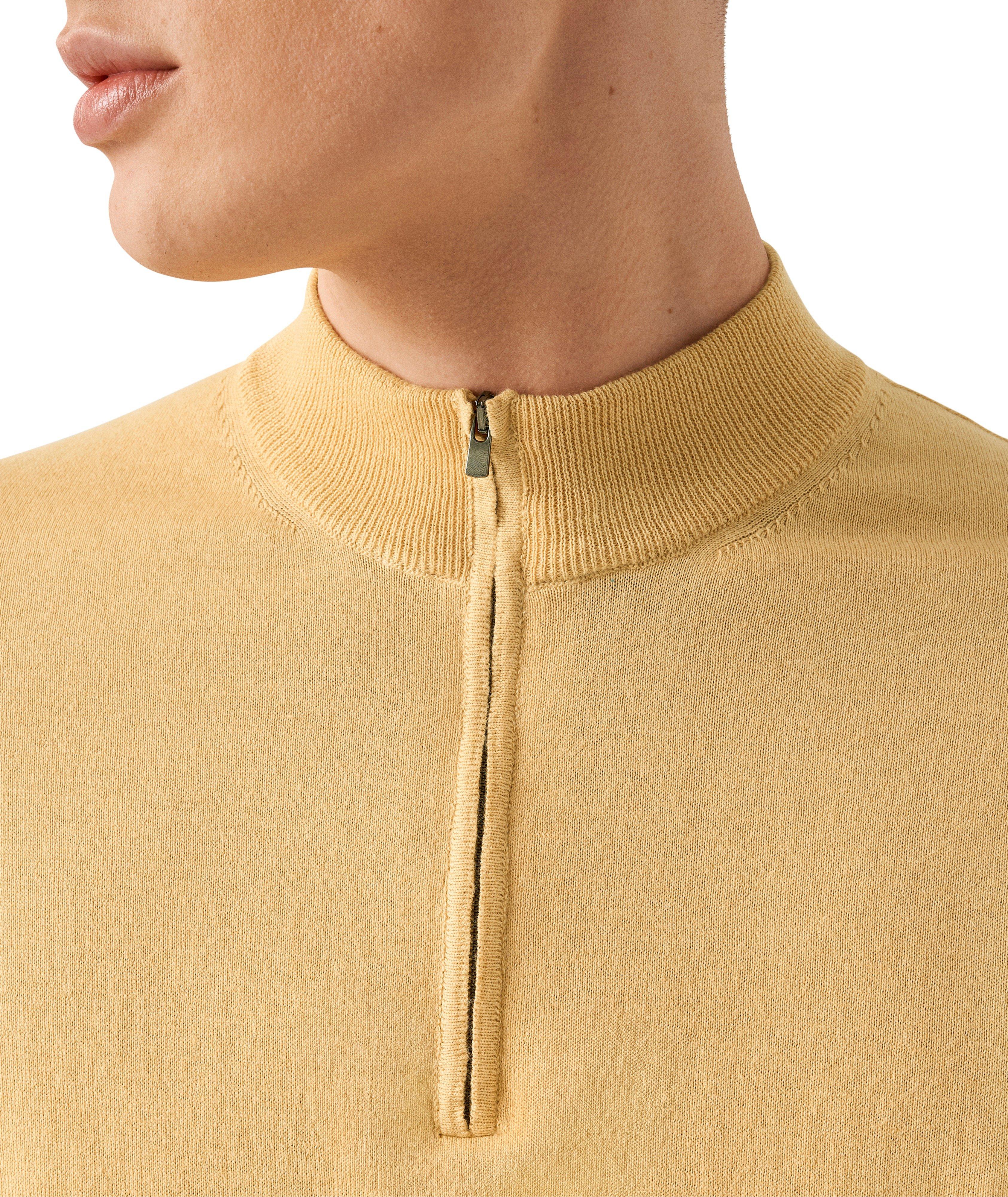 Fine Knit Quarter-Zip Sweater image 4