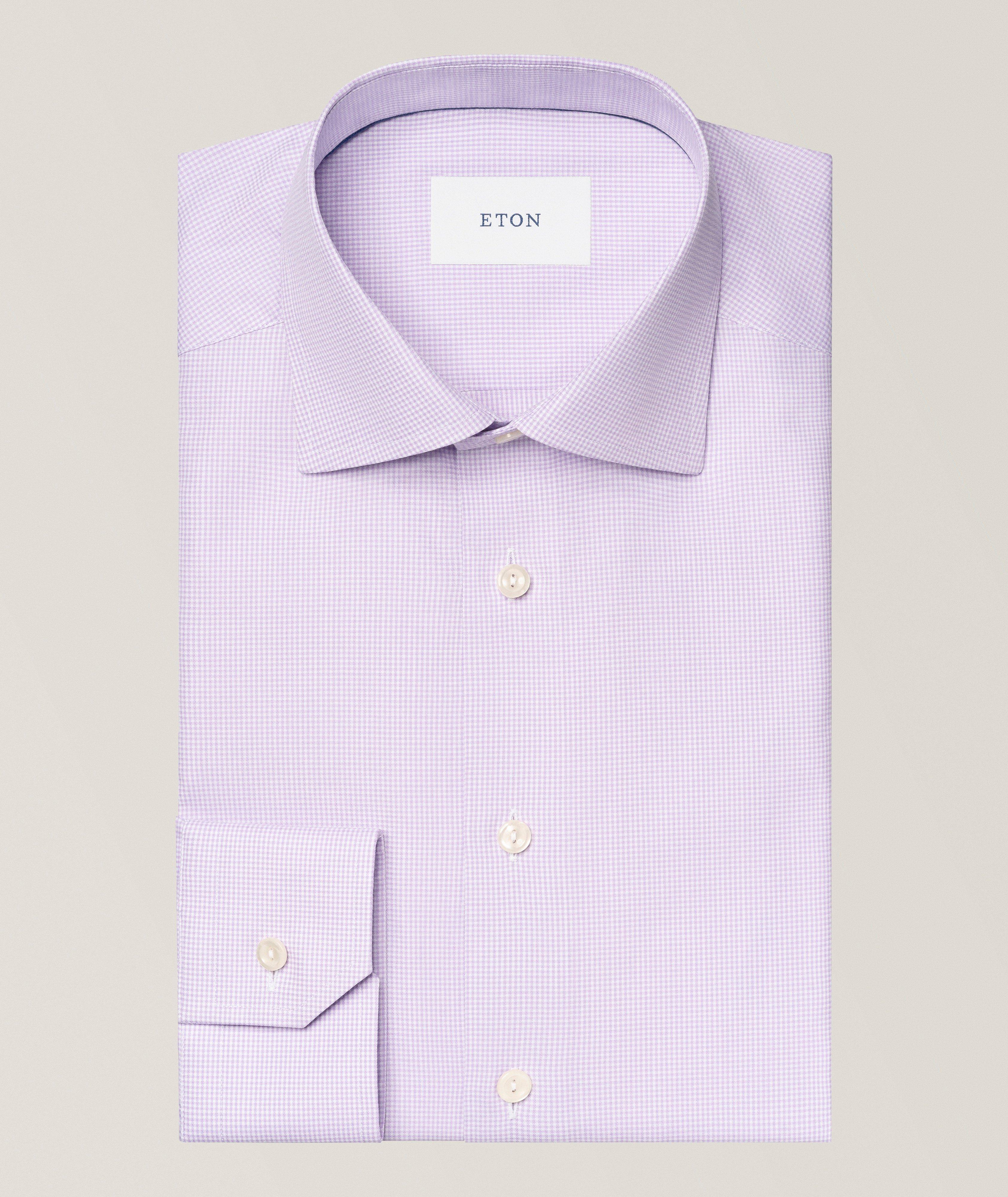 Eton Contemporary-Fit Check Twill Dress Shirt