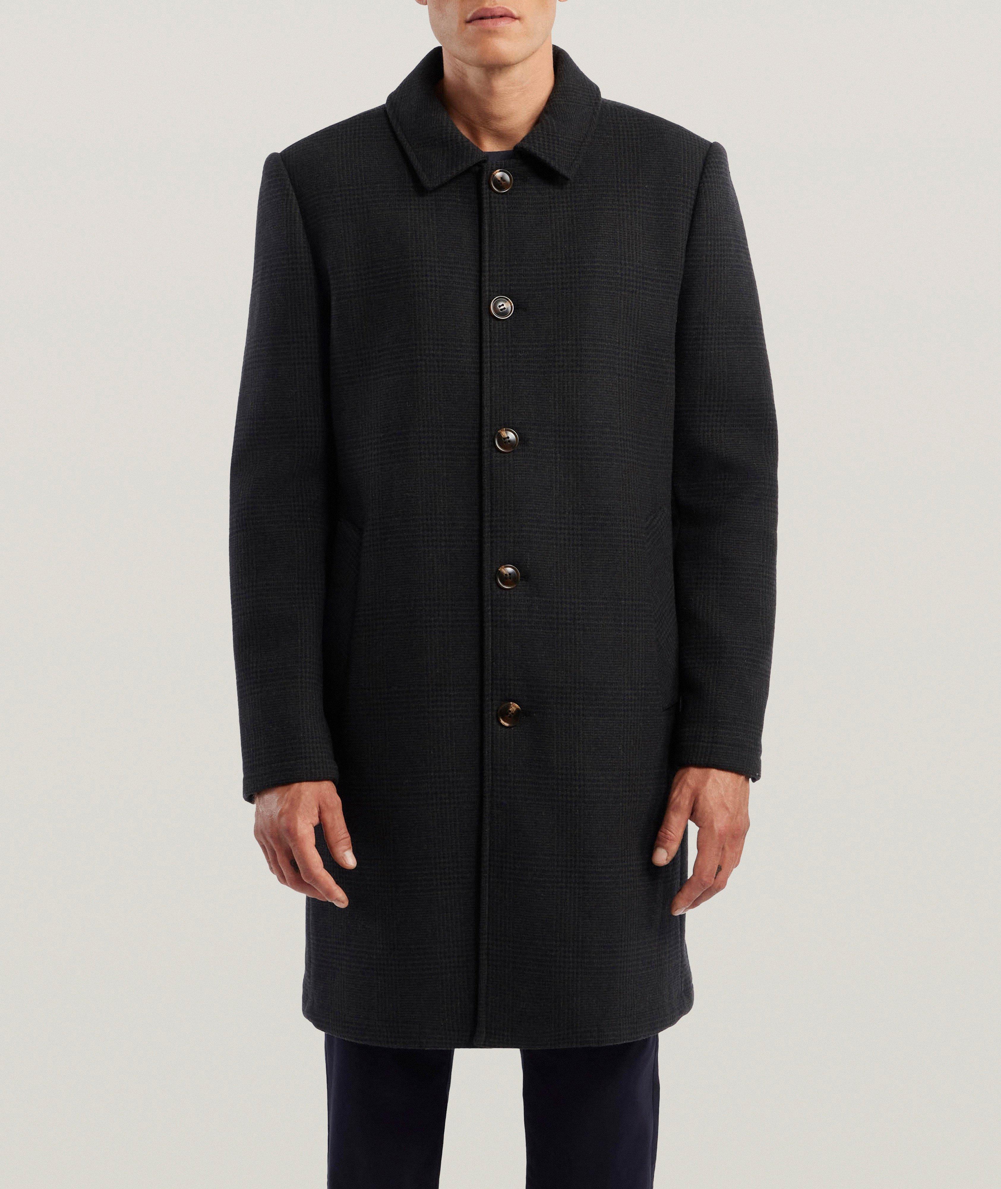 Cloak Plaid Wool-Blend Premium Raincoat image 1