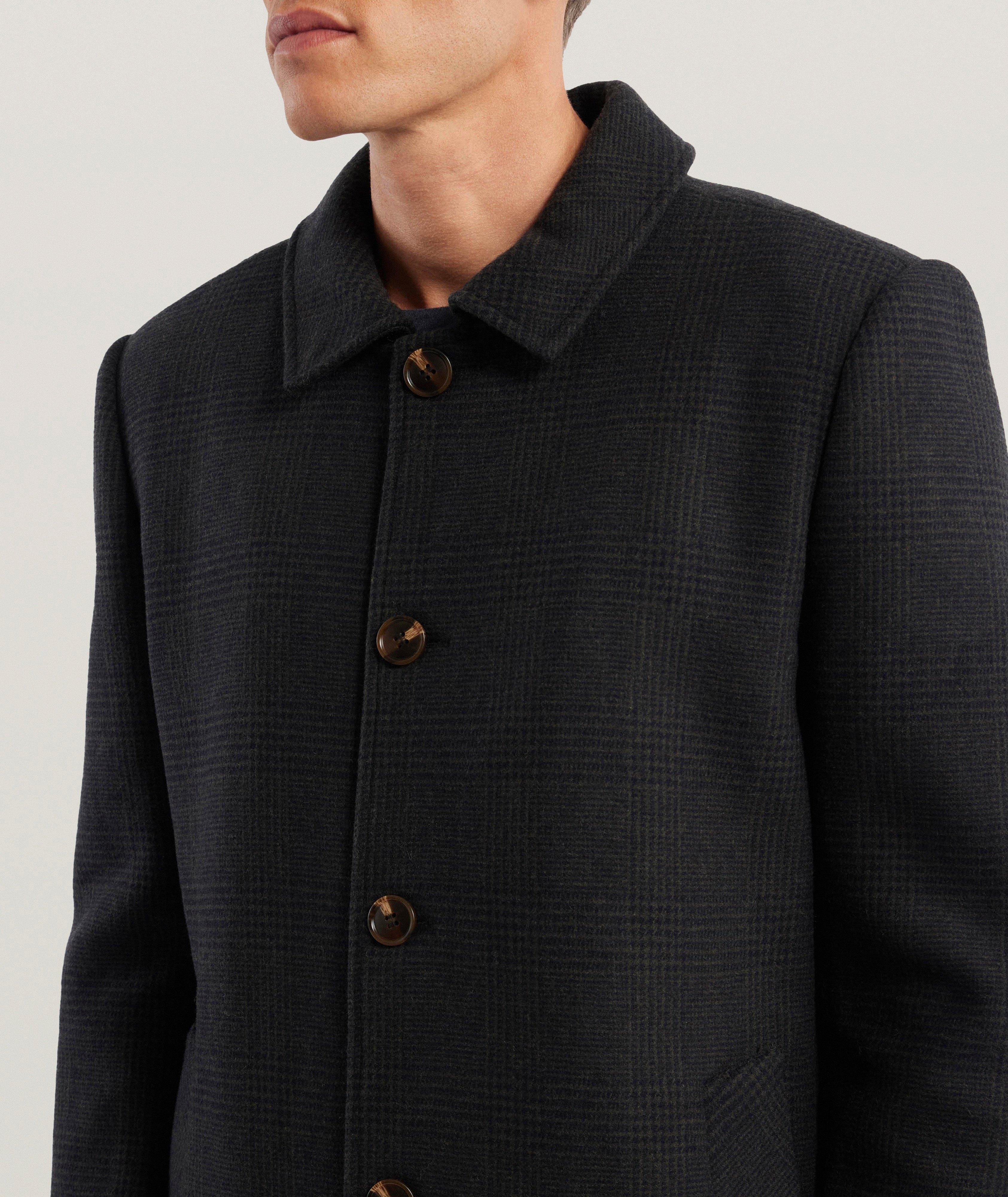 Cloak Plaid Wool-Blend Premium Raincoat image 3