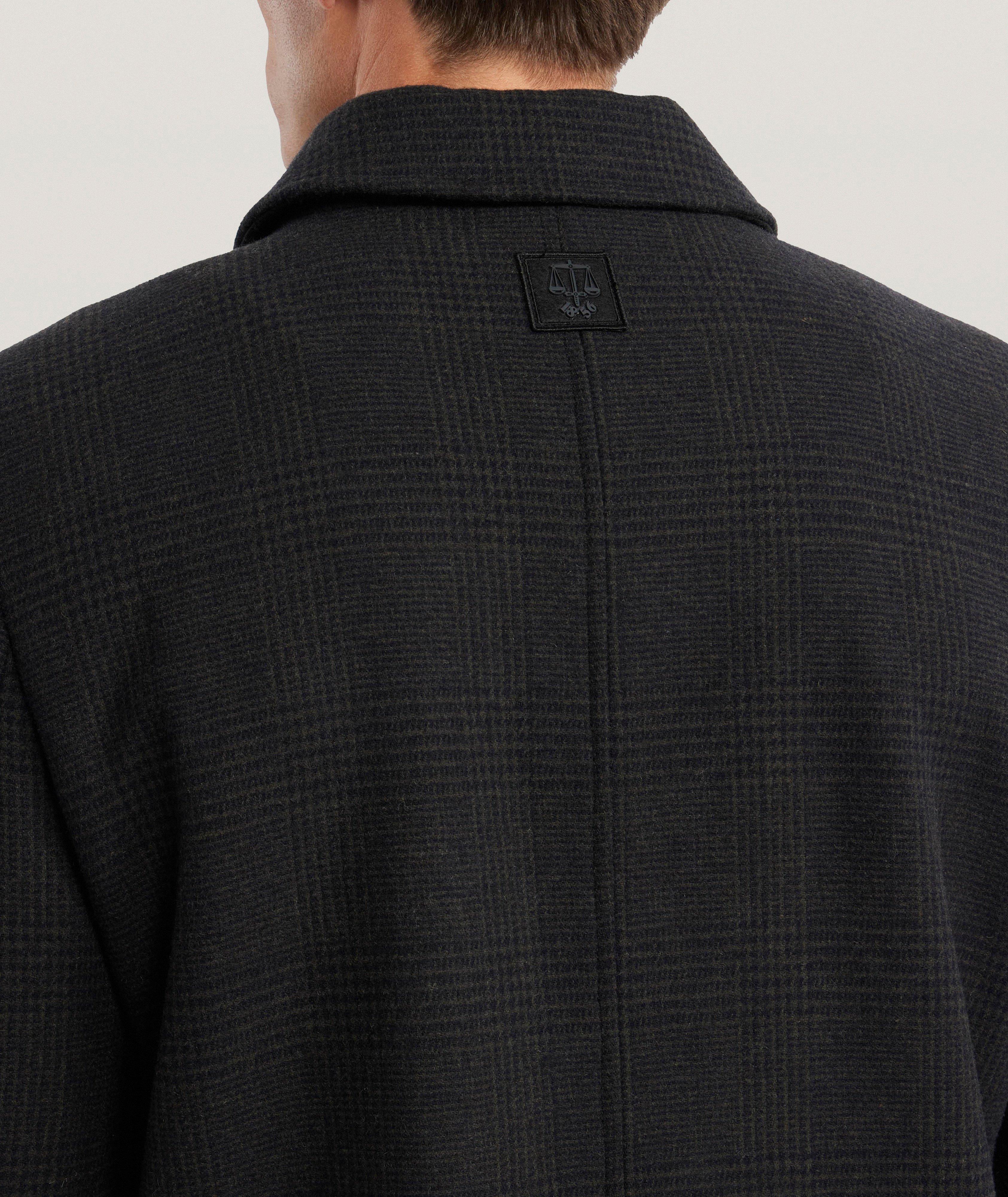Cloak Plaid Wool-Blend Premium Raincoat image 4
