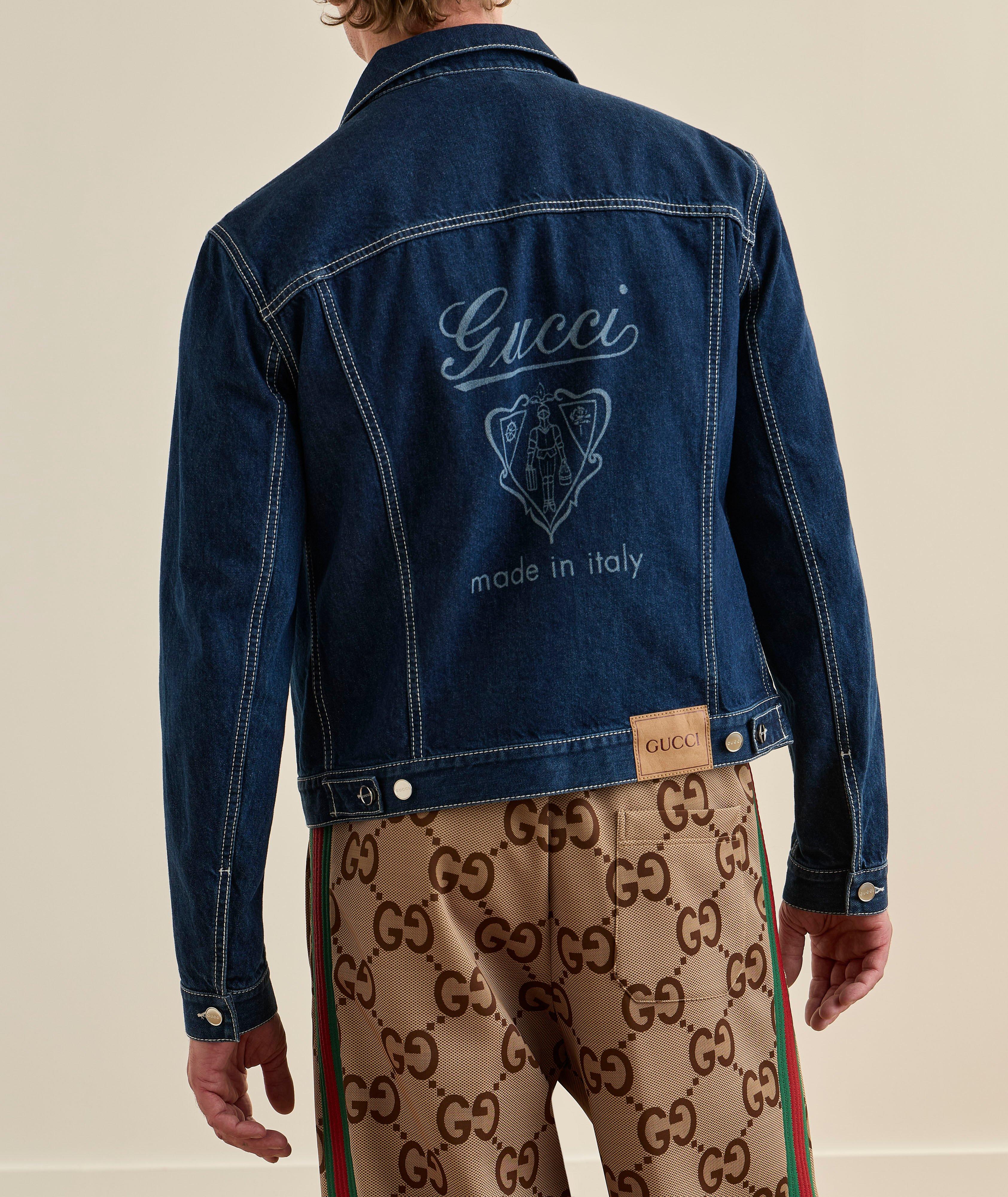 Veste denim imprimé graphique image 3