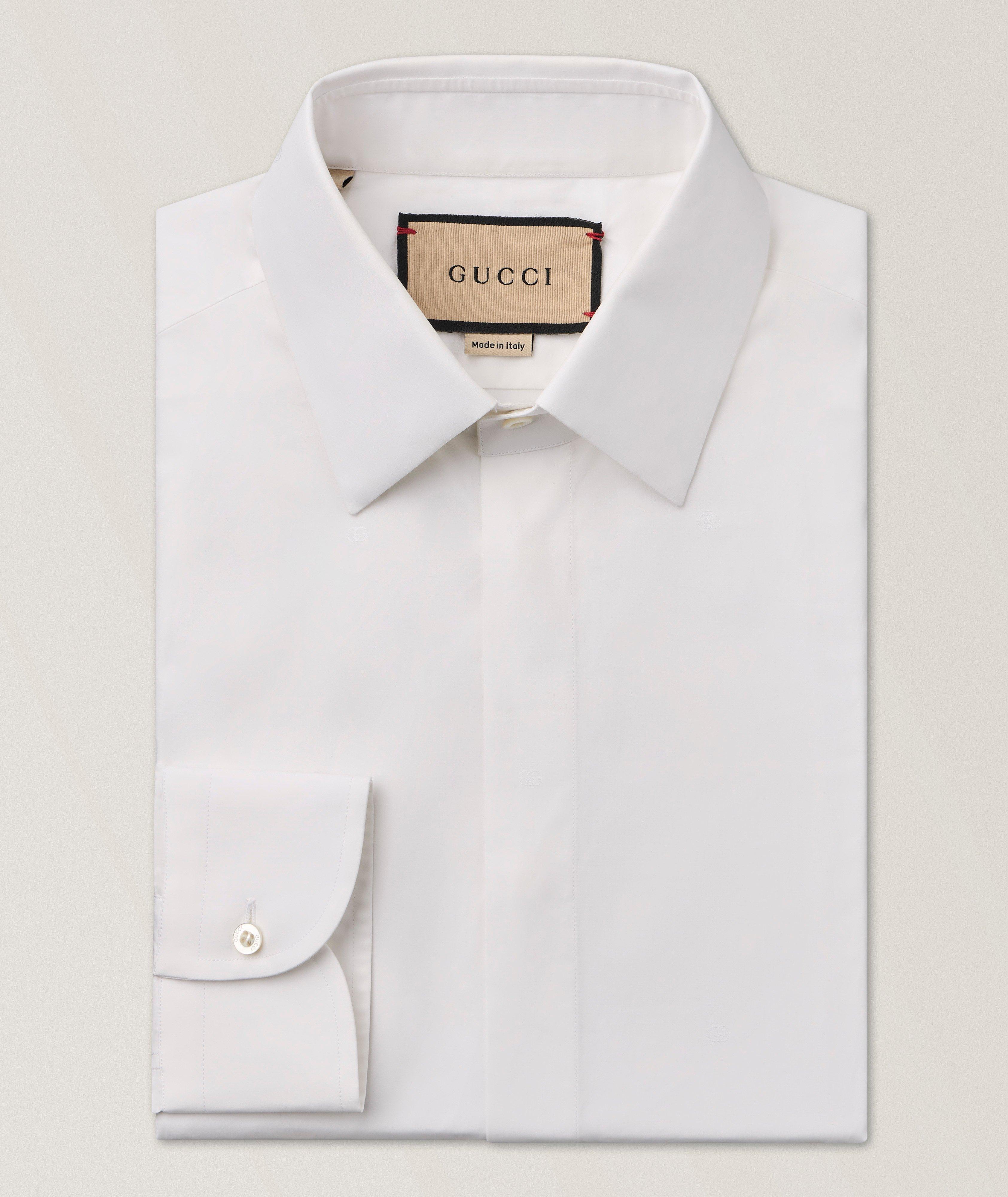 Gucci Chemise habillée popeline coton logo