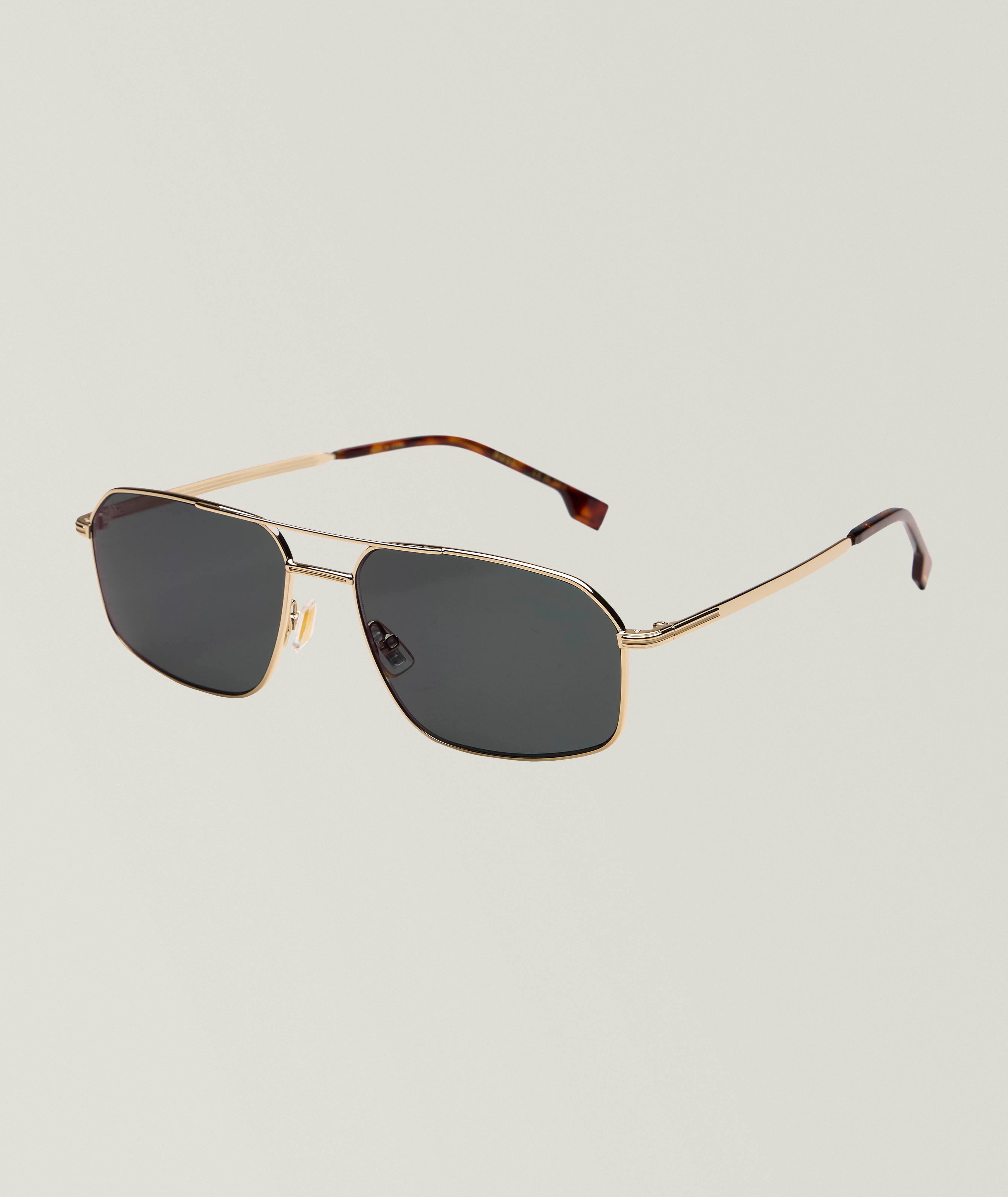 BOSS Geometric Rectangle Sunglasses 