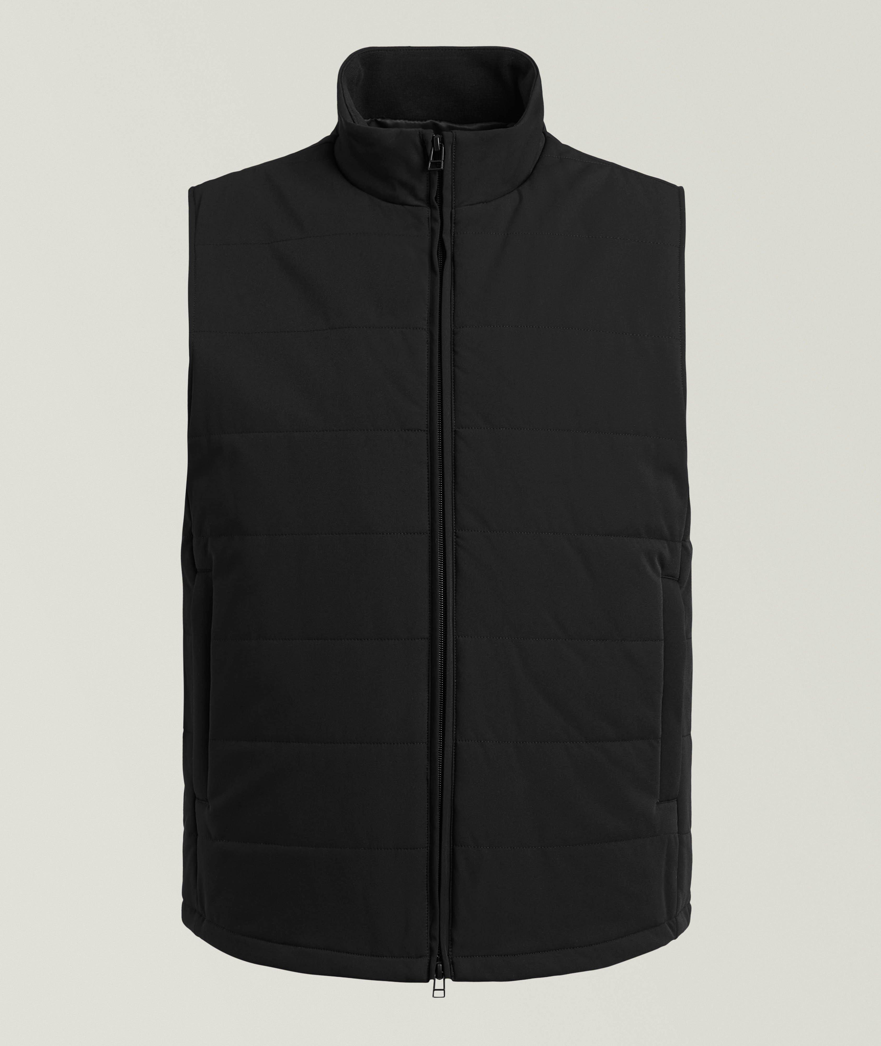 Patrick Assaraf Nucleo Quilted Stretch-Zip Vest