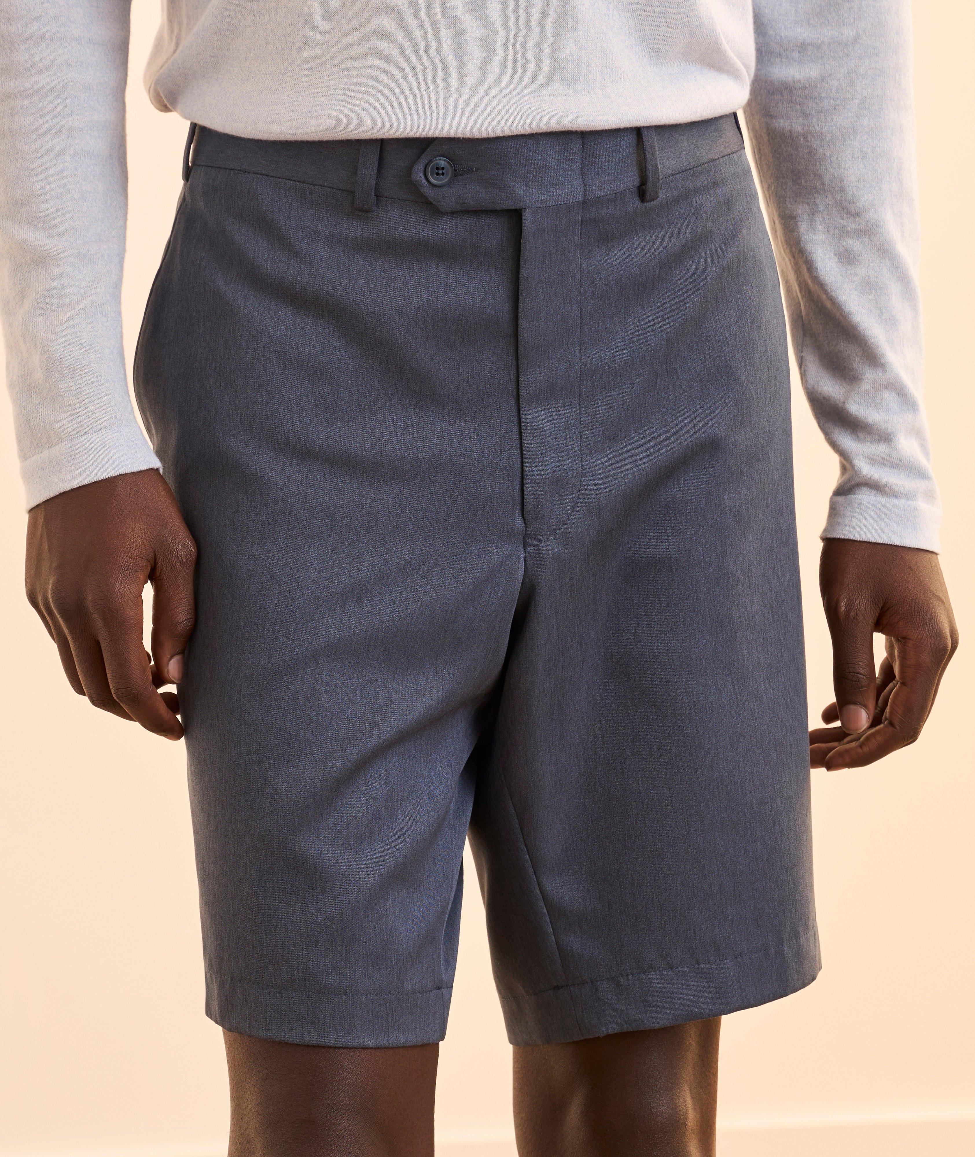Microfibre Flat-Front Shorts image 1
