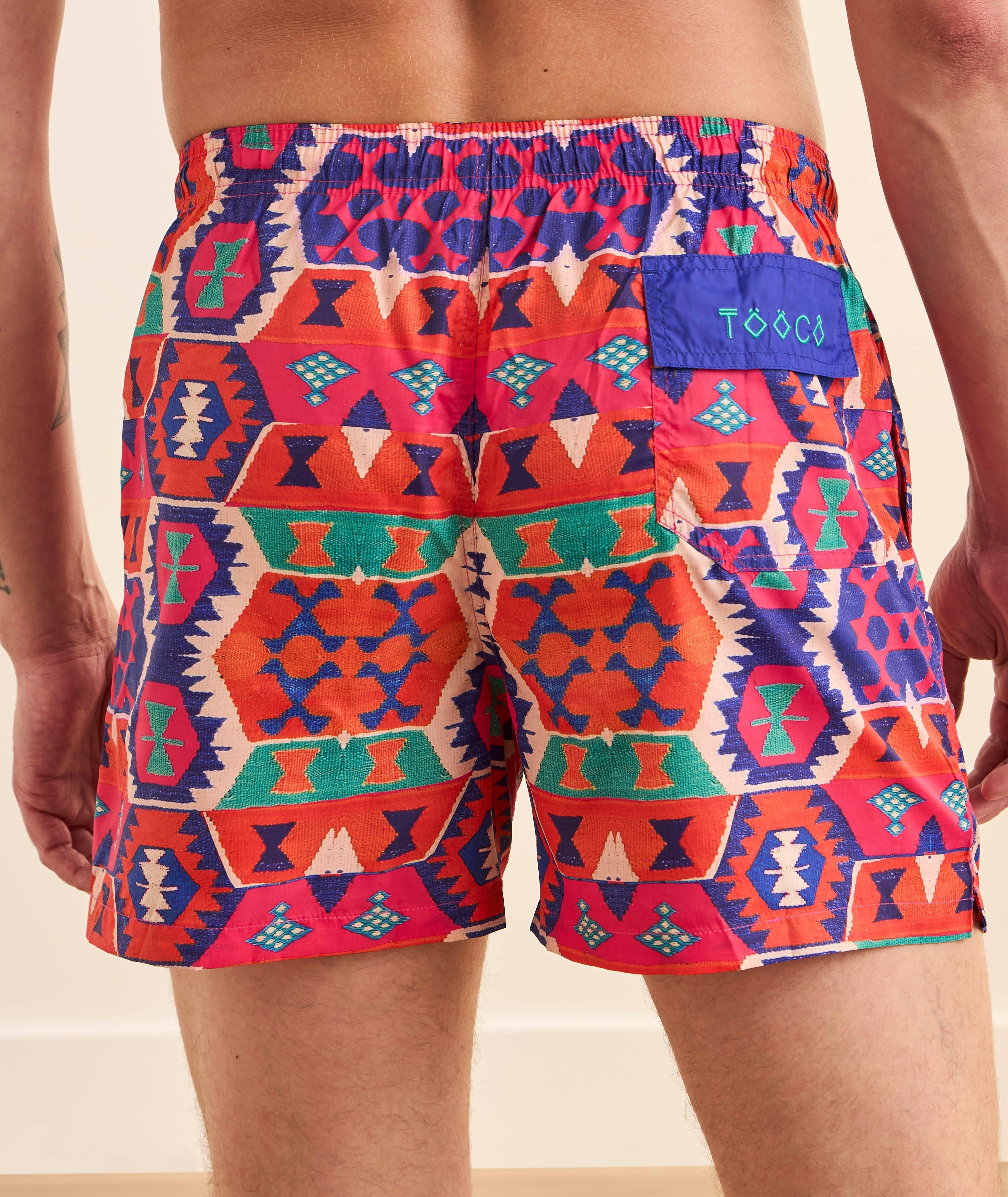 Aztec Geometric Printed Swim Shorts image 2