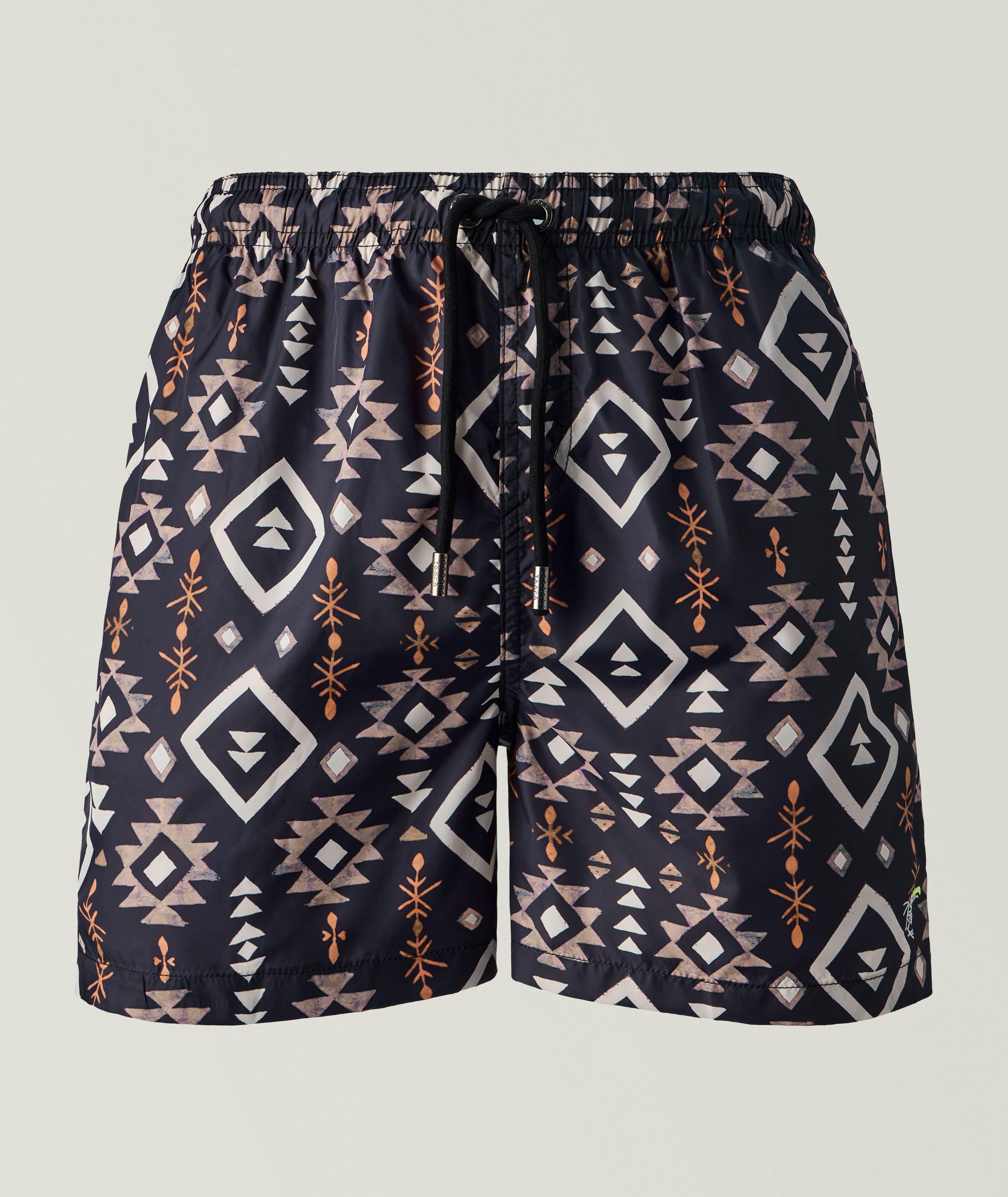 TooCo Artisanal Geometric Printed Swim Shorts
