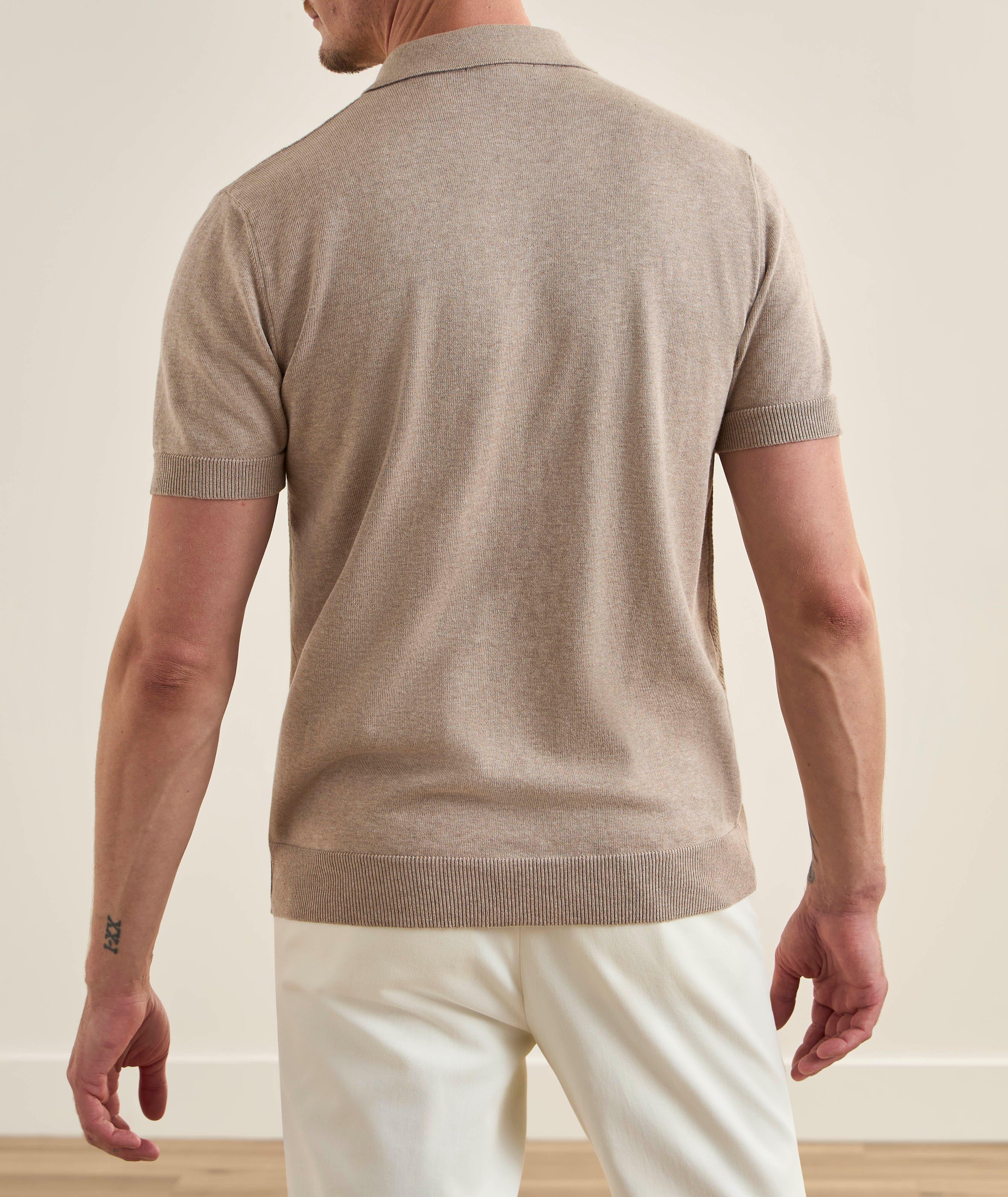 Perforated Knit Organic Cotton Polo  image 2