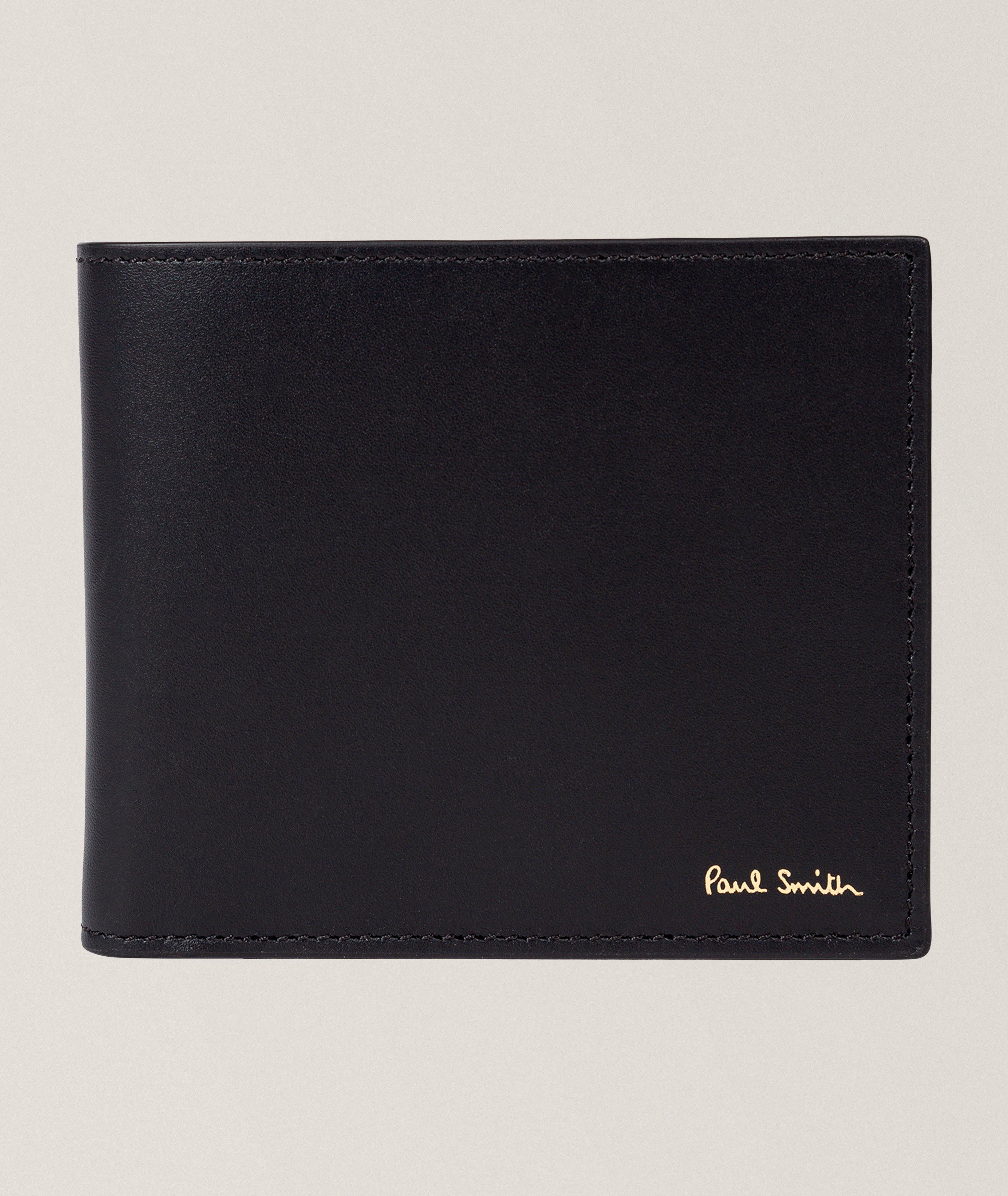 Interior Stripes Leather Bifold Wallet