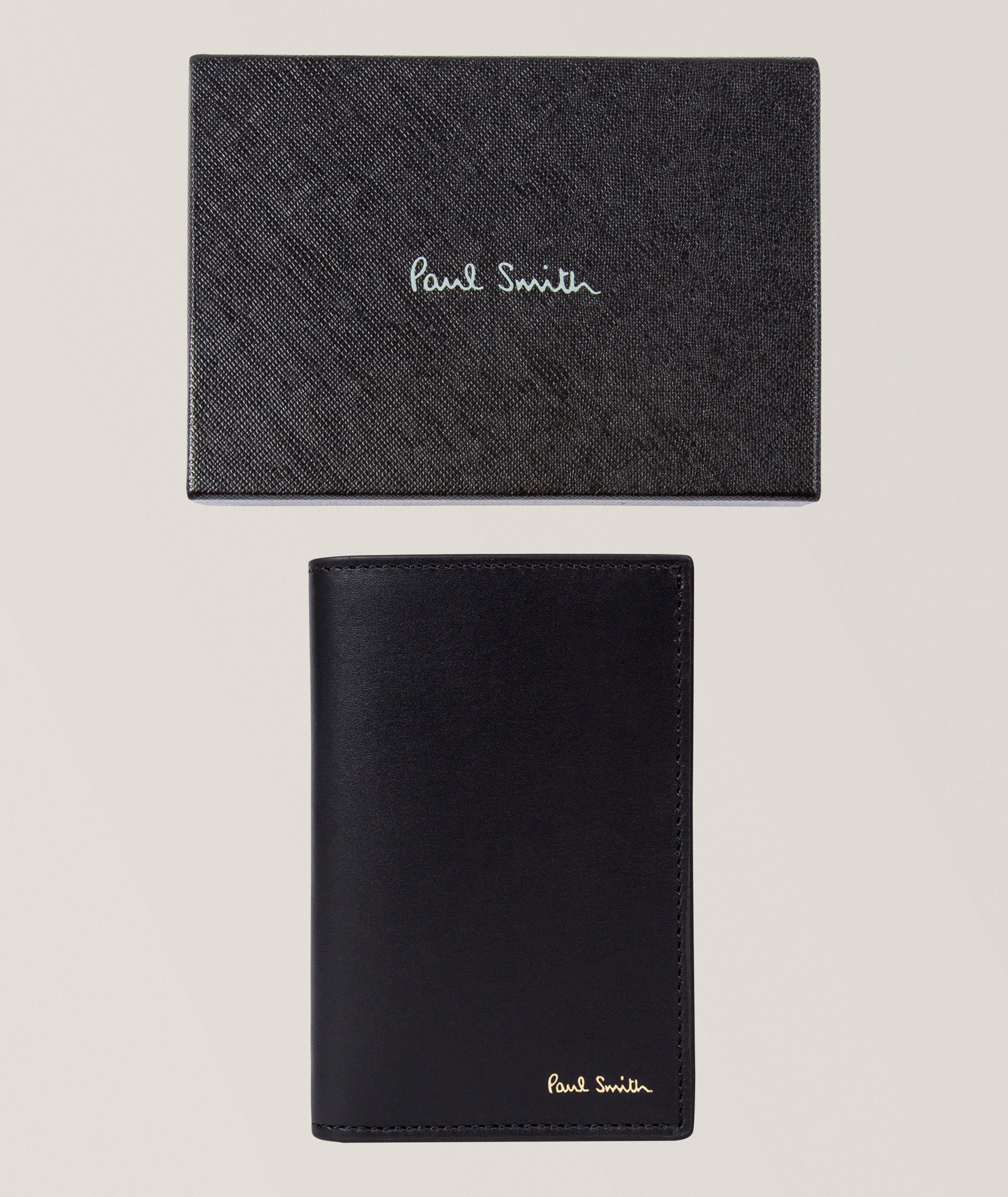 Leather Stripe Interior Bifold Wallet