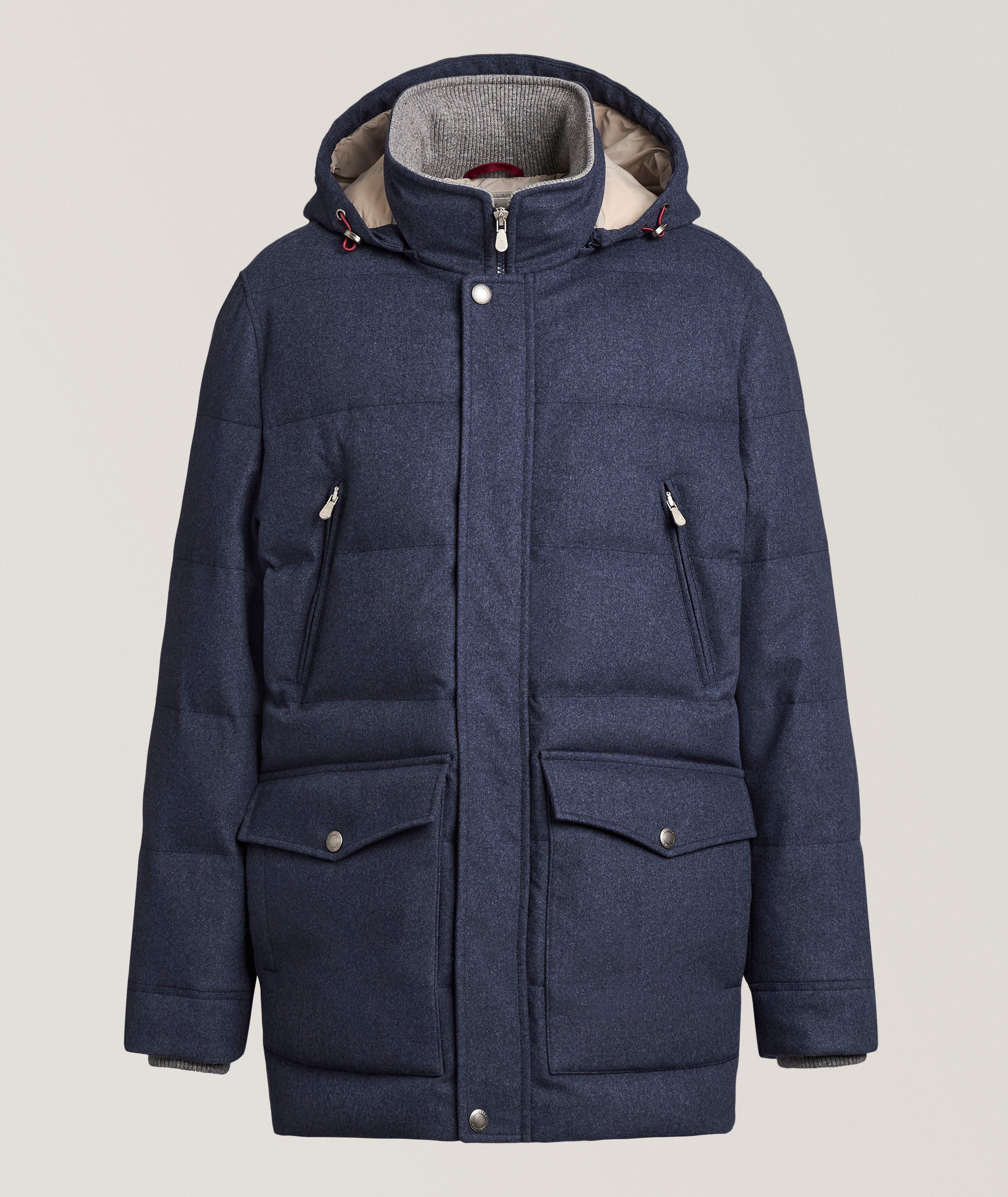 Wool-Blend Padded Down Jacket