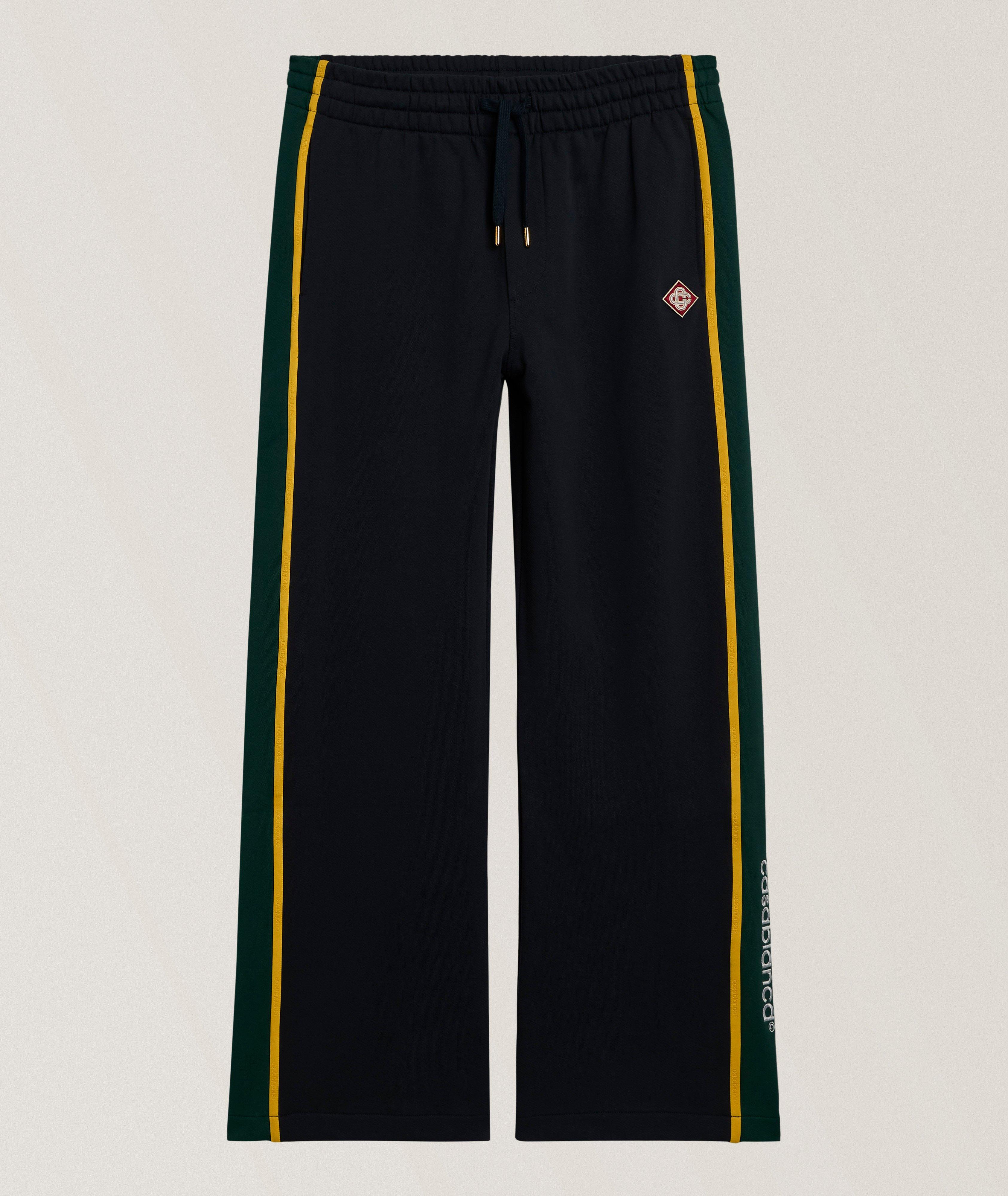 Casablanca Pantalon De Survêtement Coton Biologique Blocs De Couleur En Bleu | Taille Homme TTG