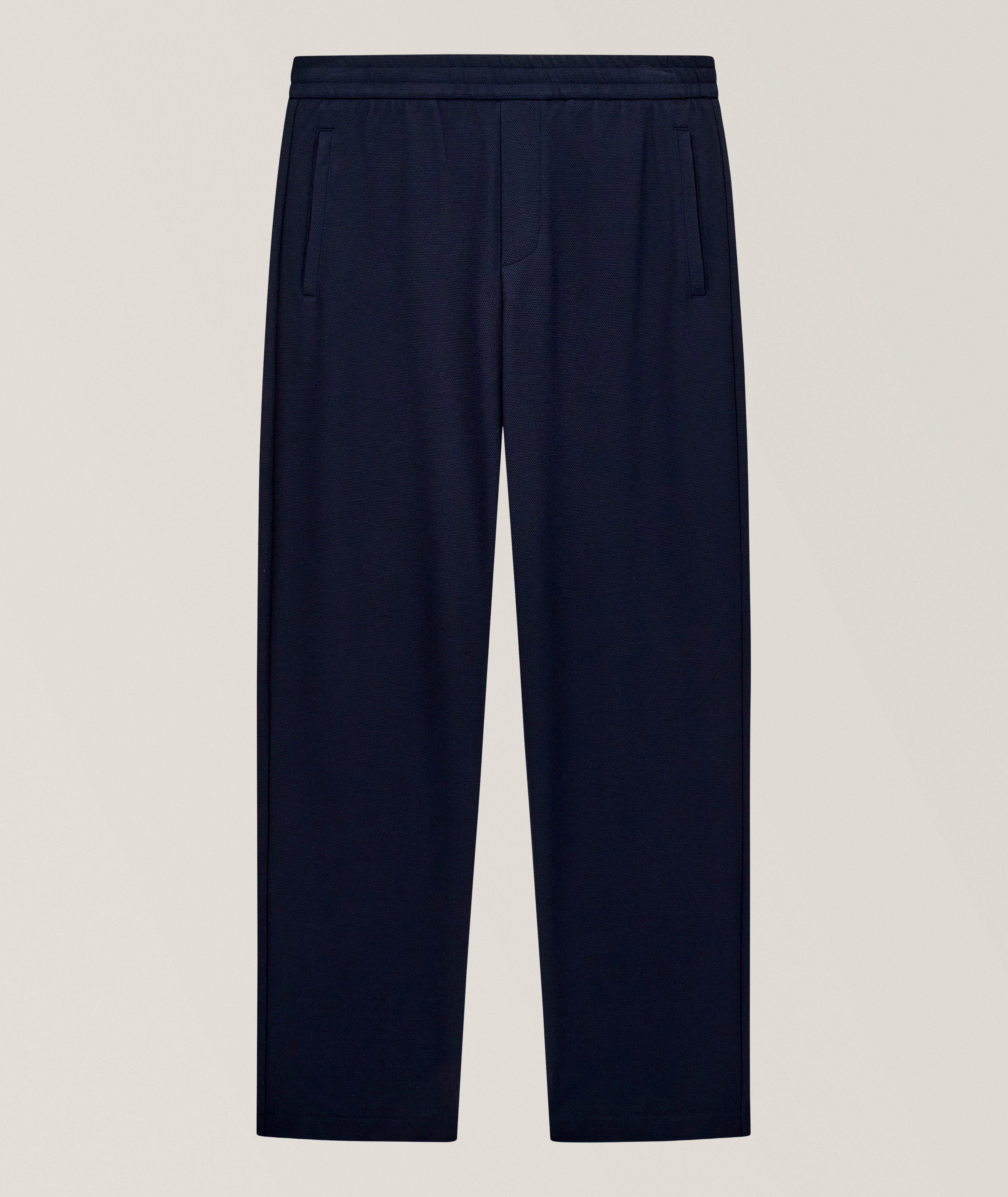 Emporio Armani Pantalon De Survêtement Jersey Piqué Travel Essential En Bleu | Taille Homme Moyen