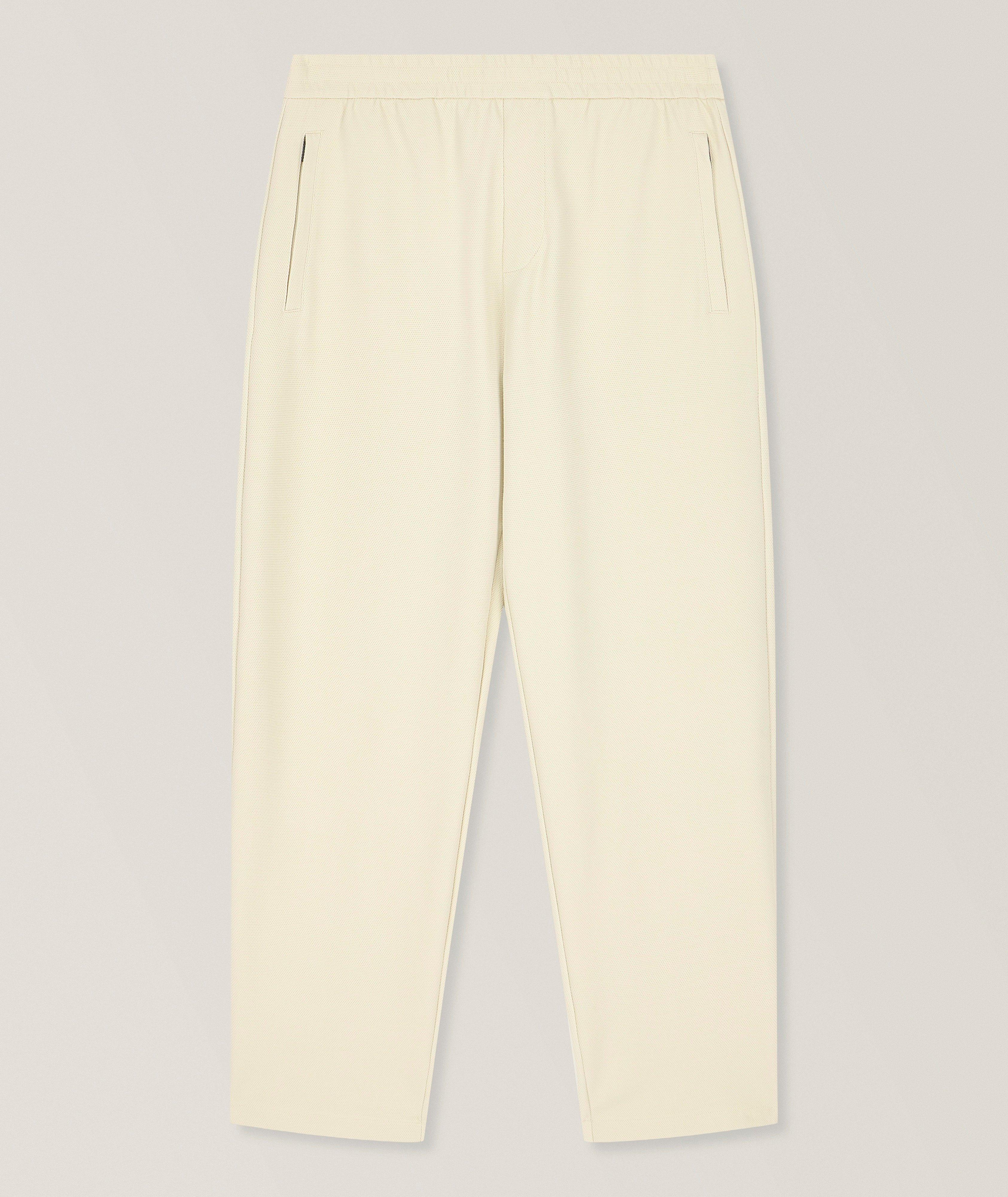 Emporio Armani Pantalon De Survêtement Jersey Piqué Travel Essential En Blanc | Taille Homme TG