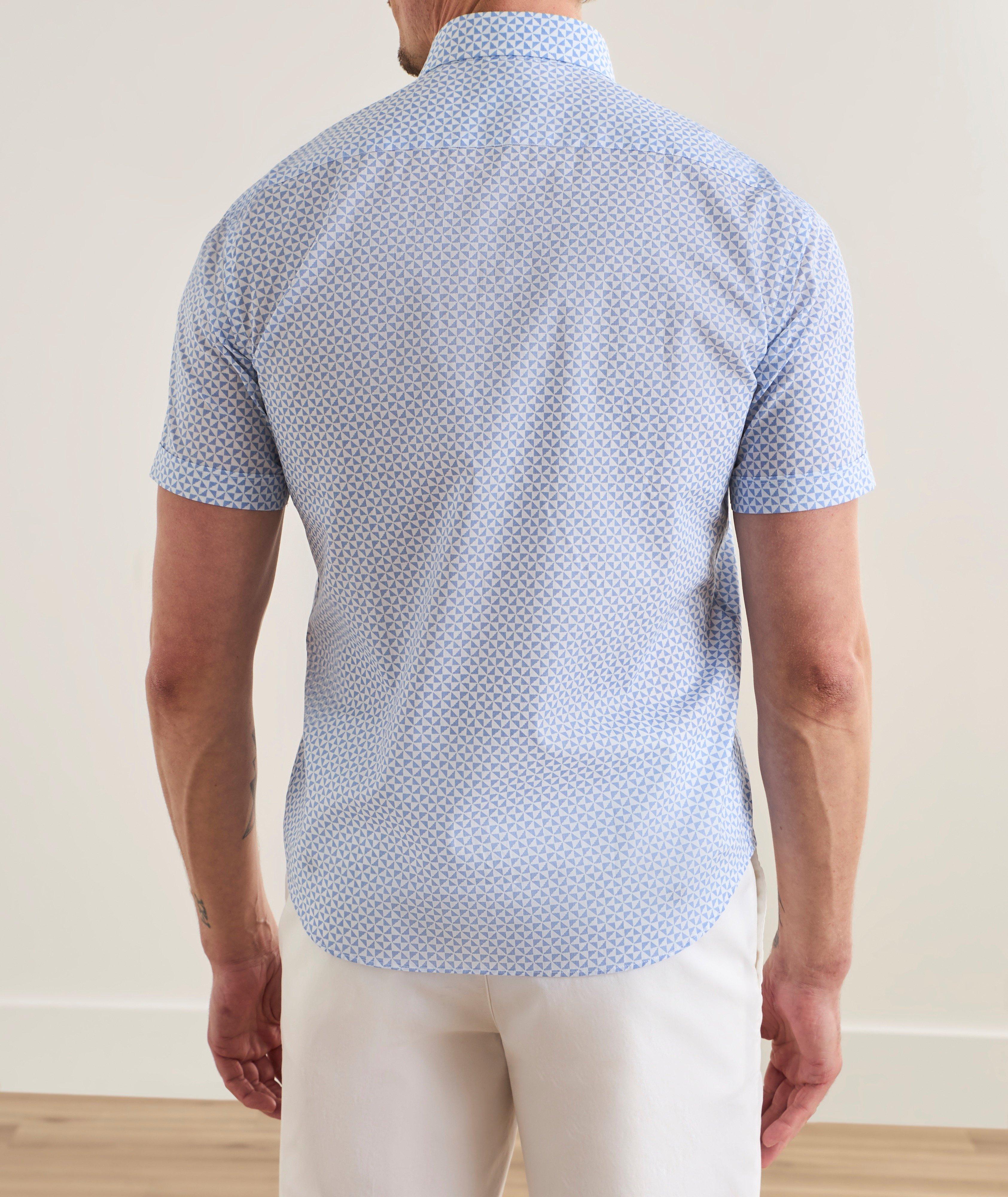 Chemise coton Albini géométrique coupe-contemporaine image 2