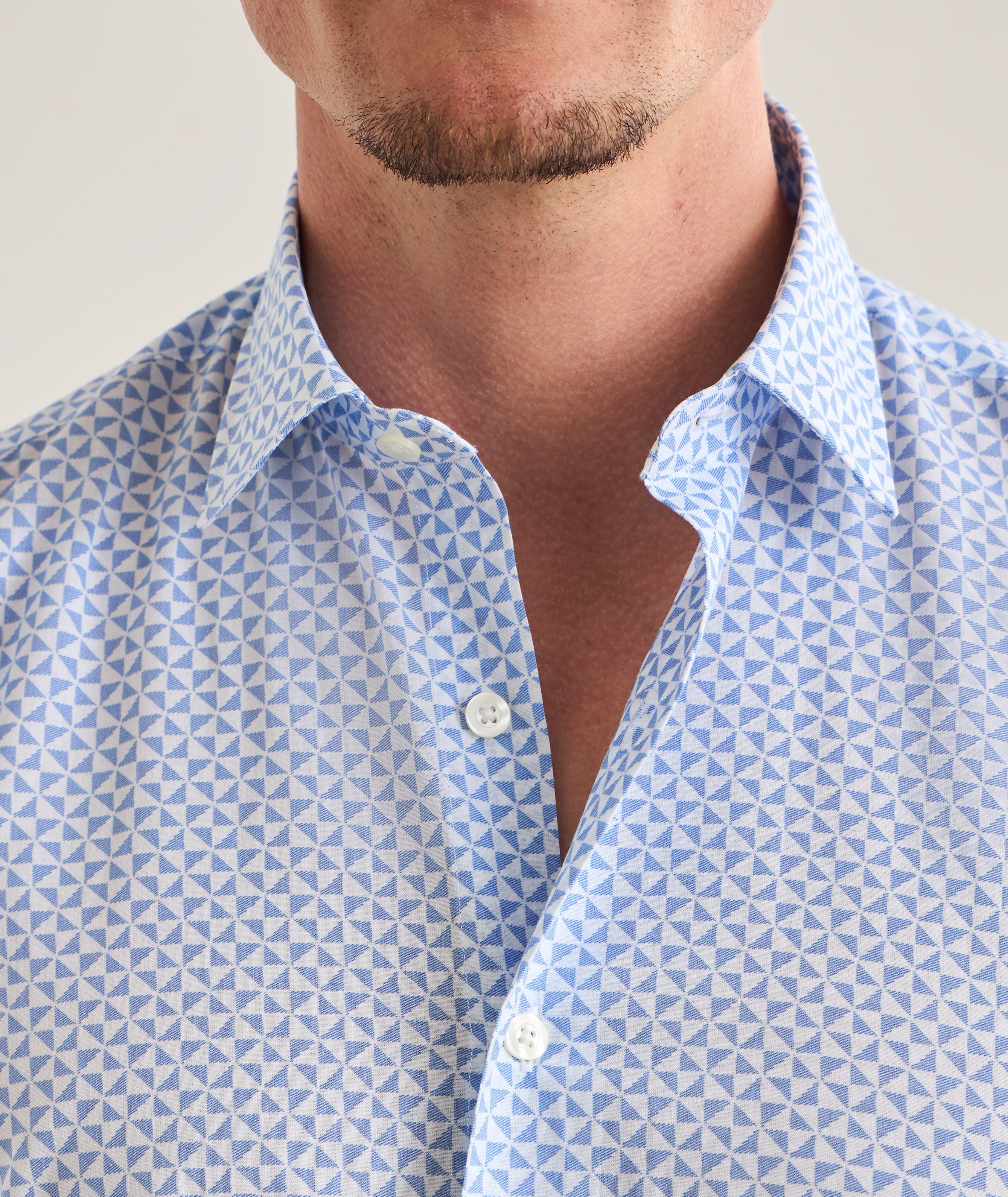 Chemise coton Albini géométrique coupe-contemporaine image 3