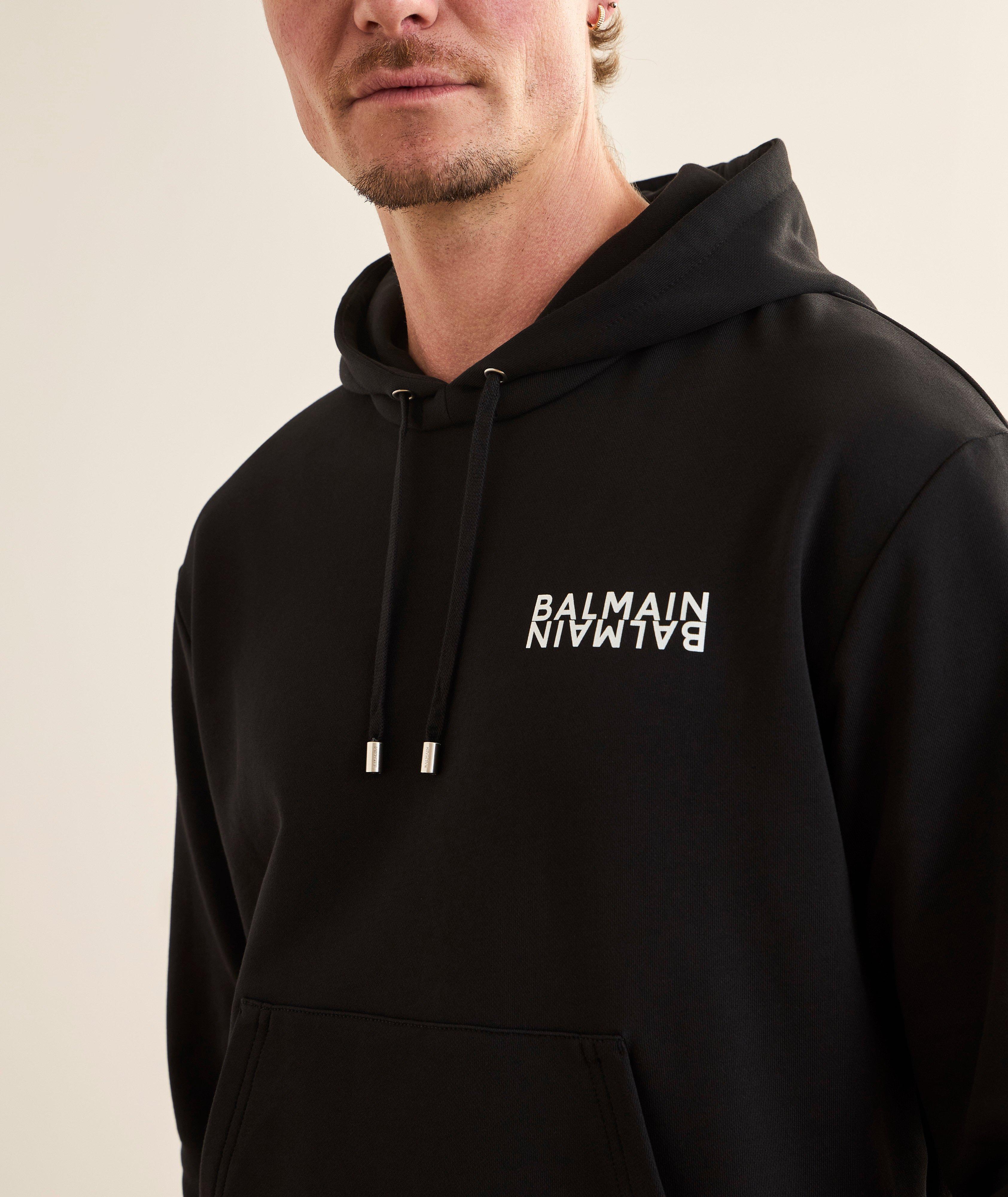 Logo-Print Cotton Hooded Sweatshirt image 3