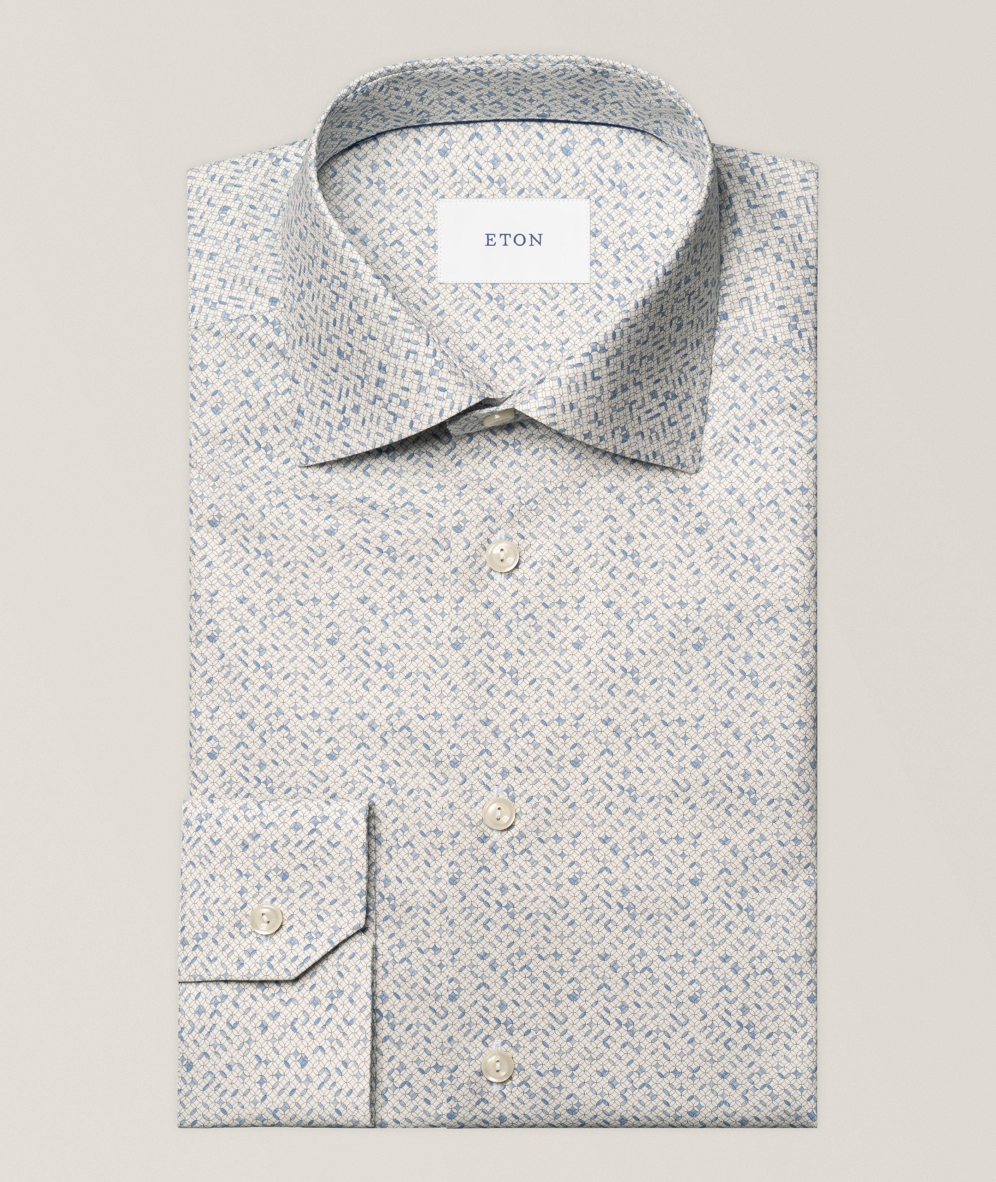 Eton Chemise sergé emblématique géométrique coupe-ajustée
