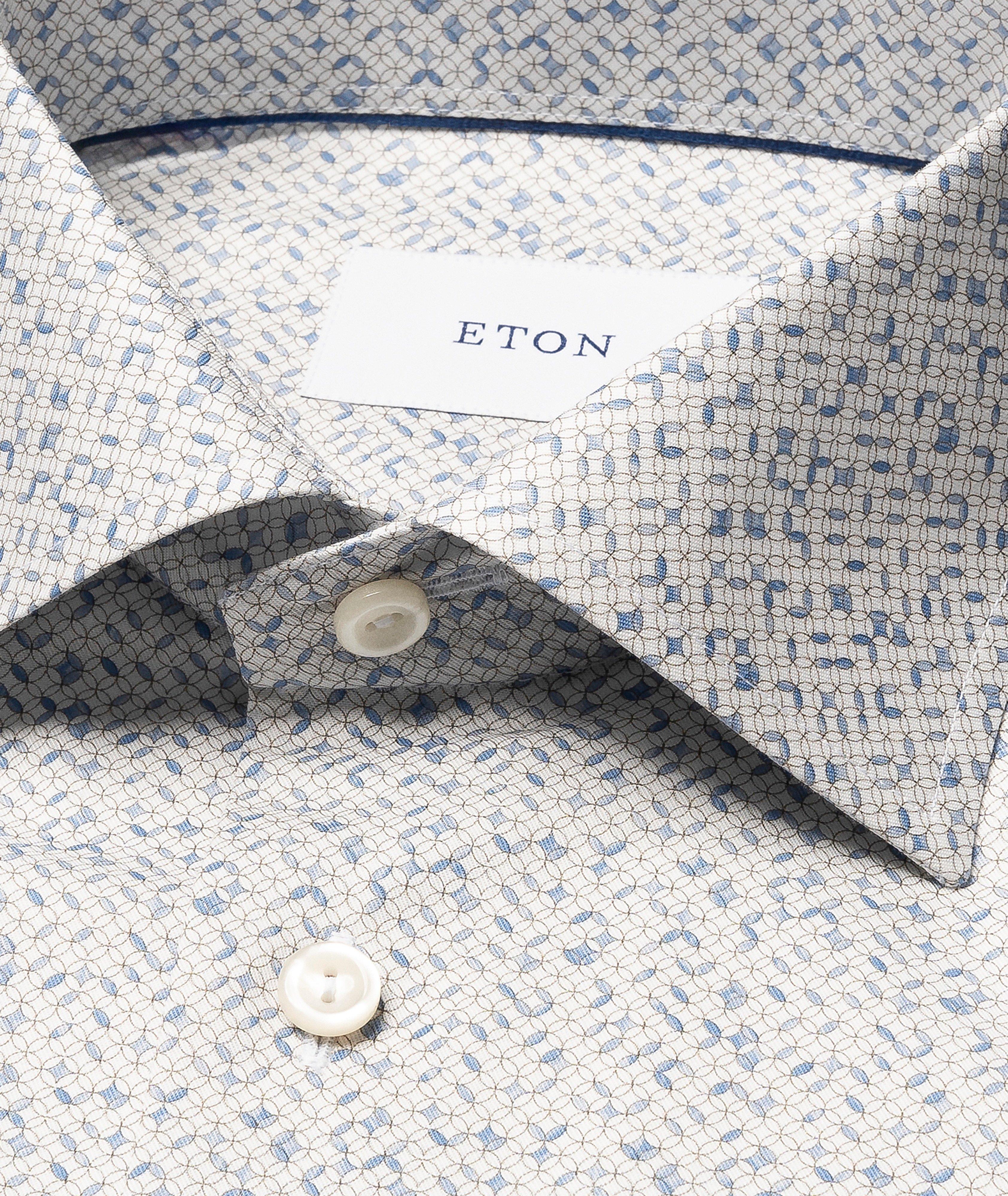 Chemise sergé emblématique géométrique coupe-ajustée image 1
