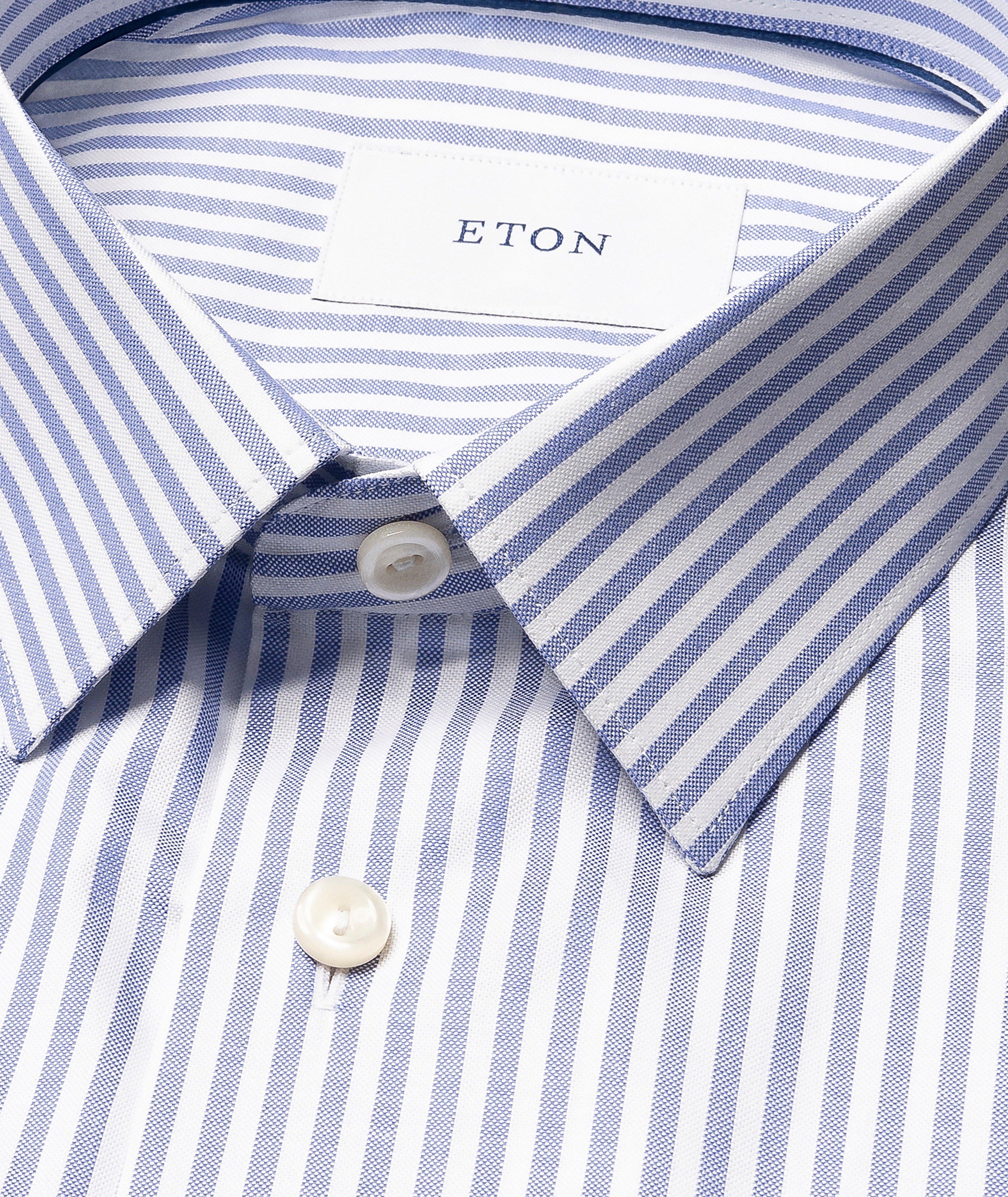 Slim-Fit Striped Signature Oxford Dress Shirt image 1