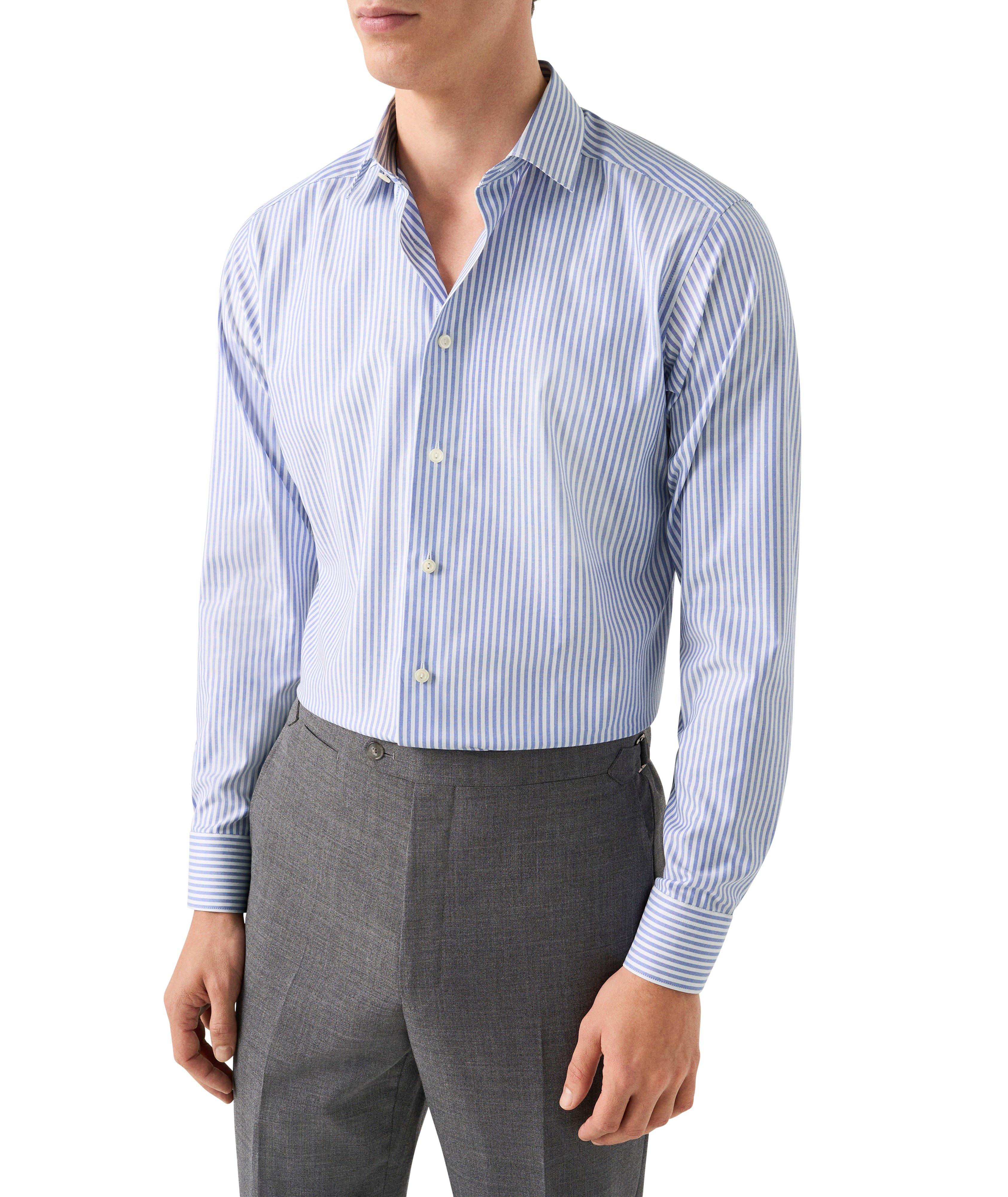 Slim-Fit Striped Signature Oxford Dress Shirt image 2