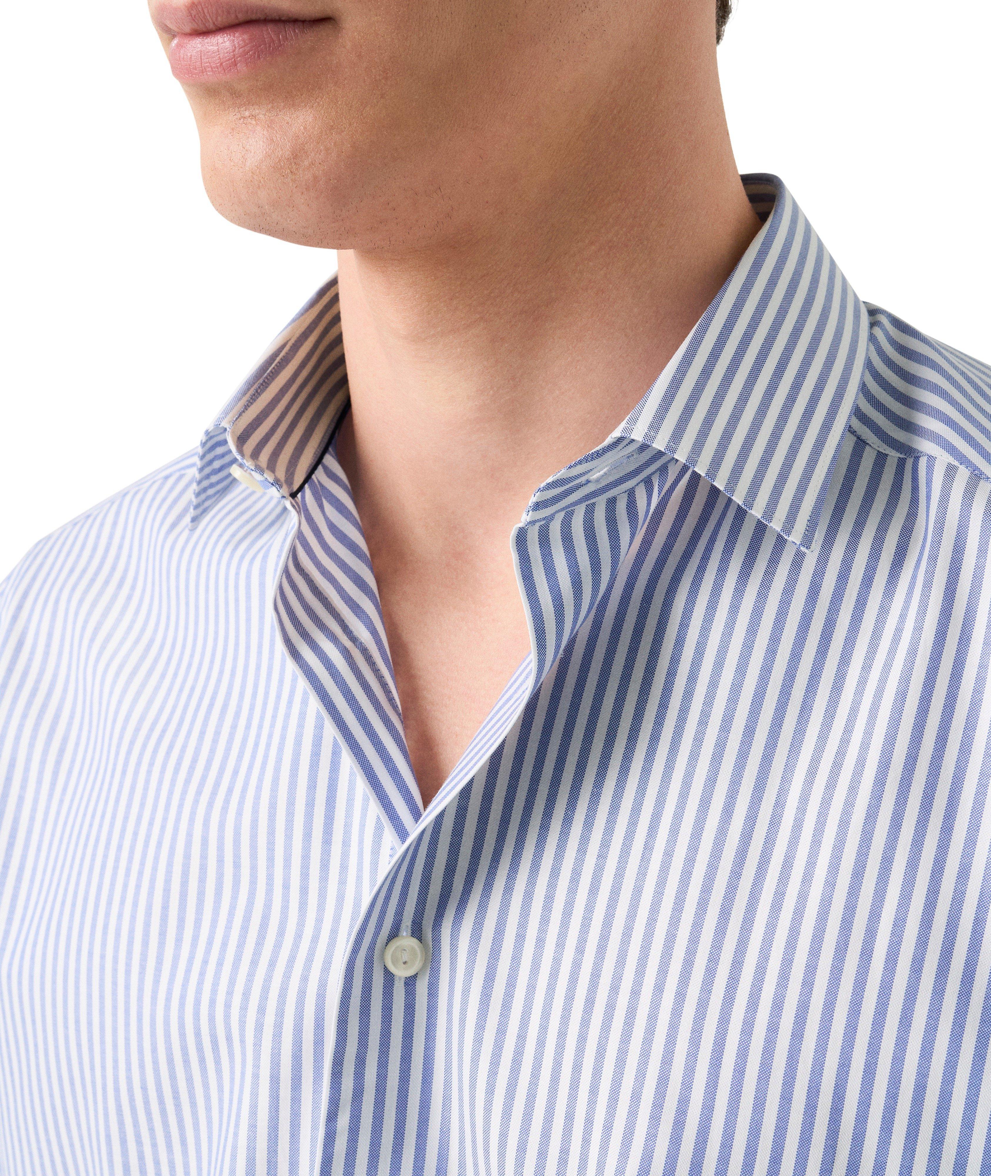 Slim-Fit Striped Signature Oxford Dress Shirt image 4