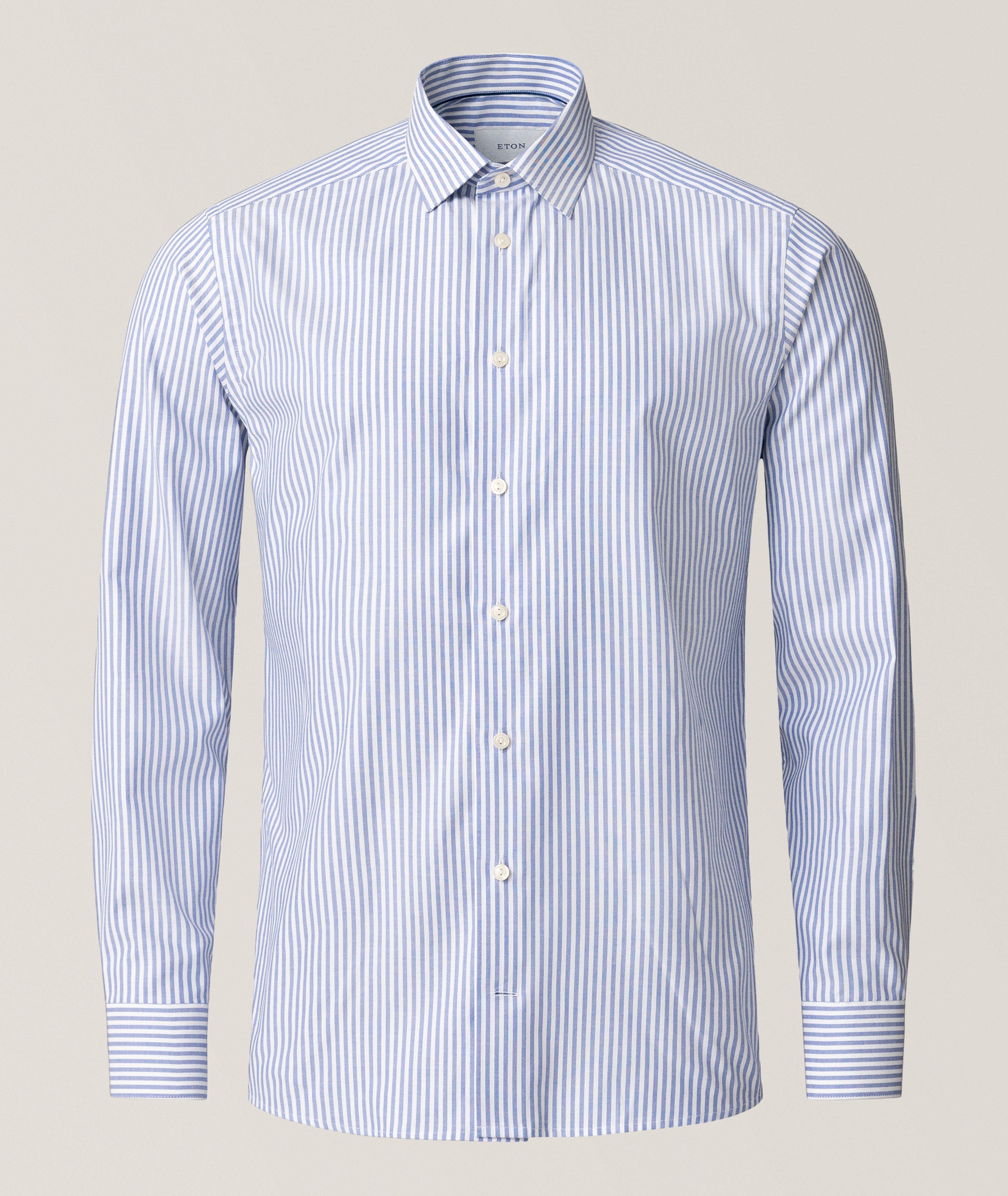 Slim-Fit Striped Signature Oxford Dress Shirt image 6