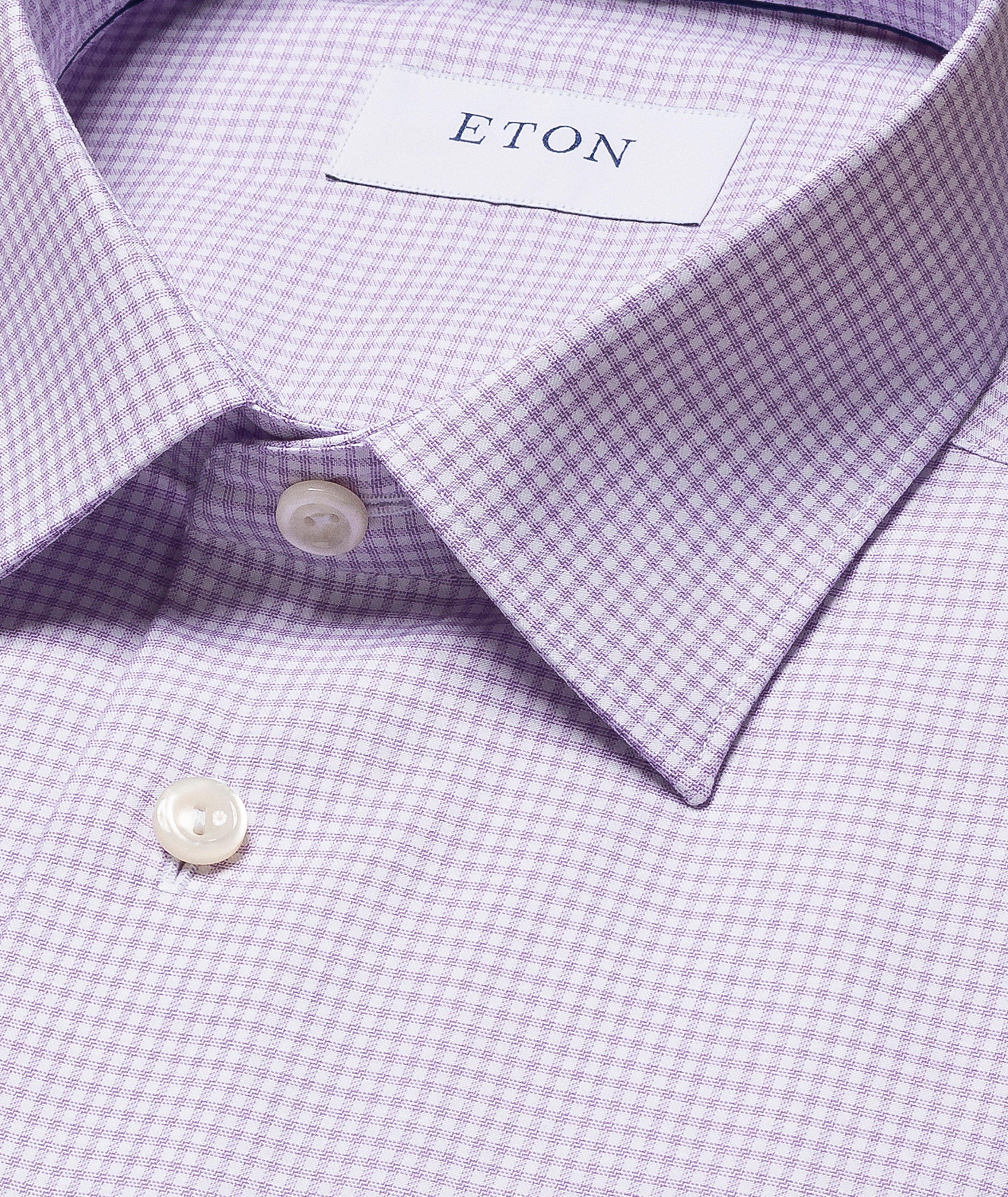 Slim-Fit Check Cotton Dress Shirt image 1
