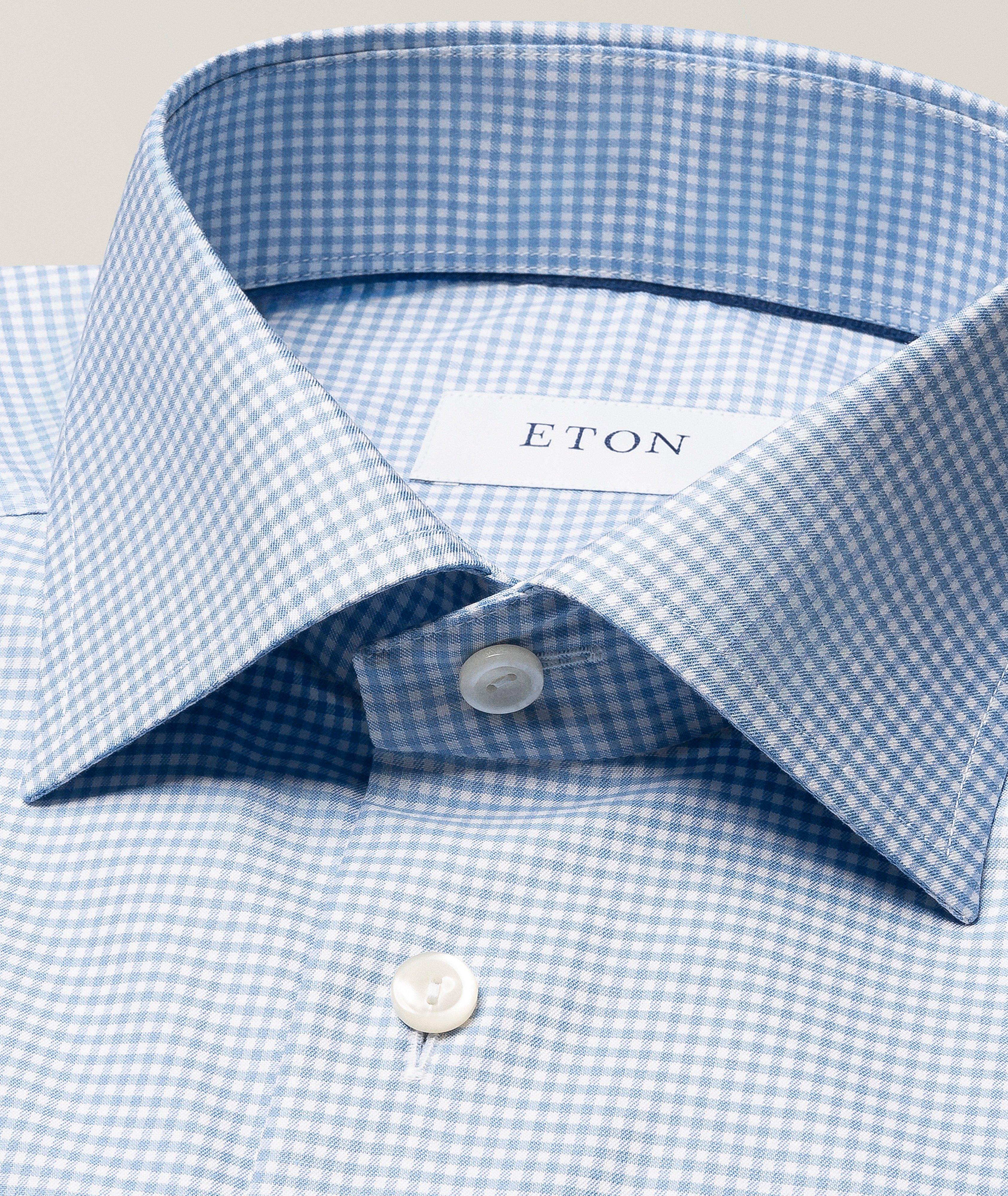 Chemise coton-tencel-lyocell carreaux coupe-ajustée image 1