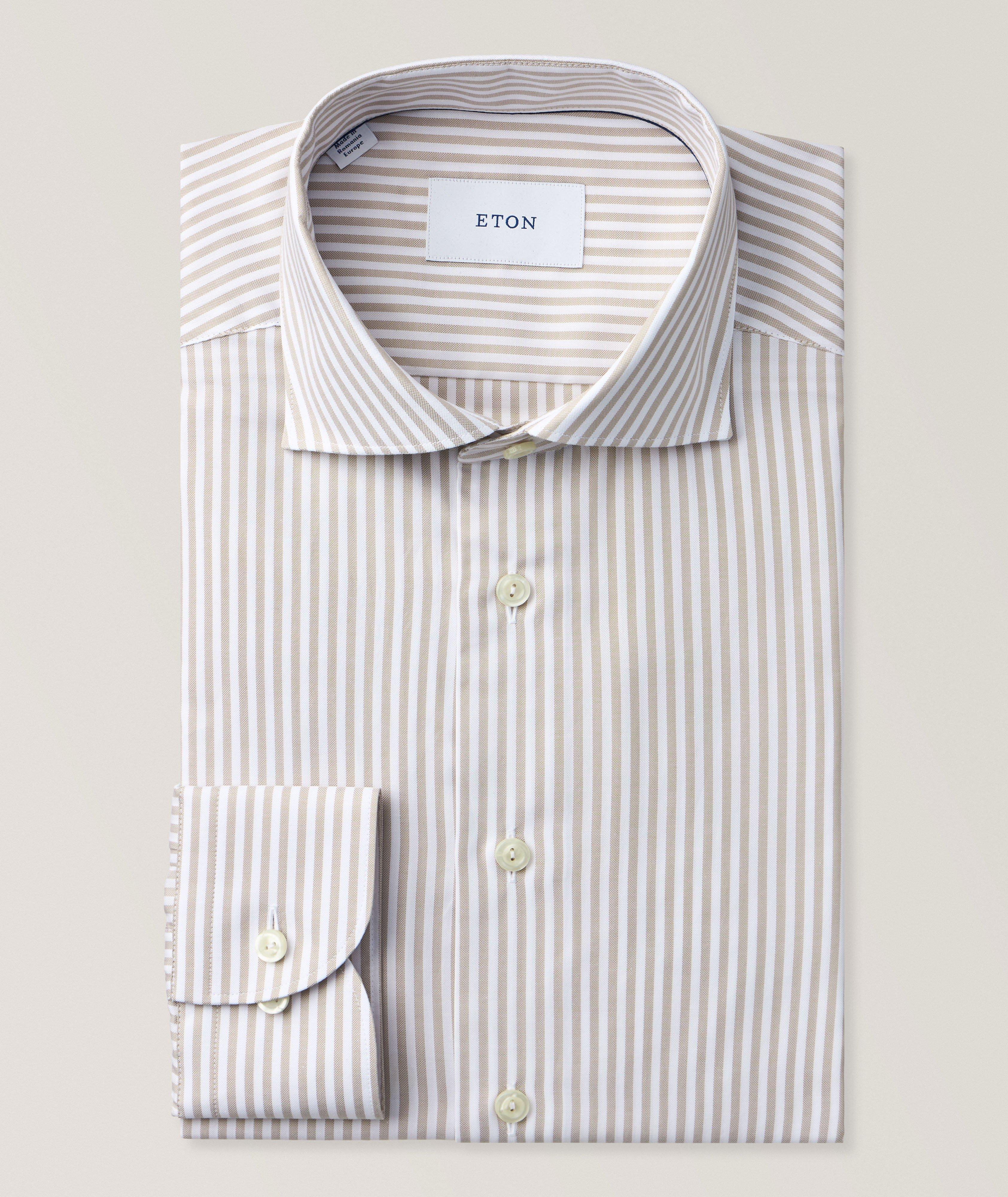 Eton Contemporary-Fit Striped Signature Oxford Dress Shirt