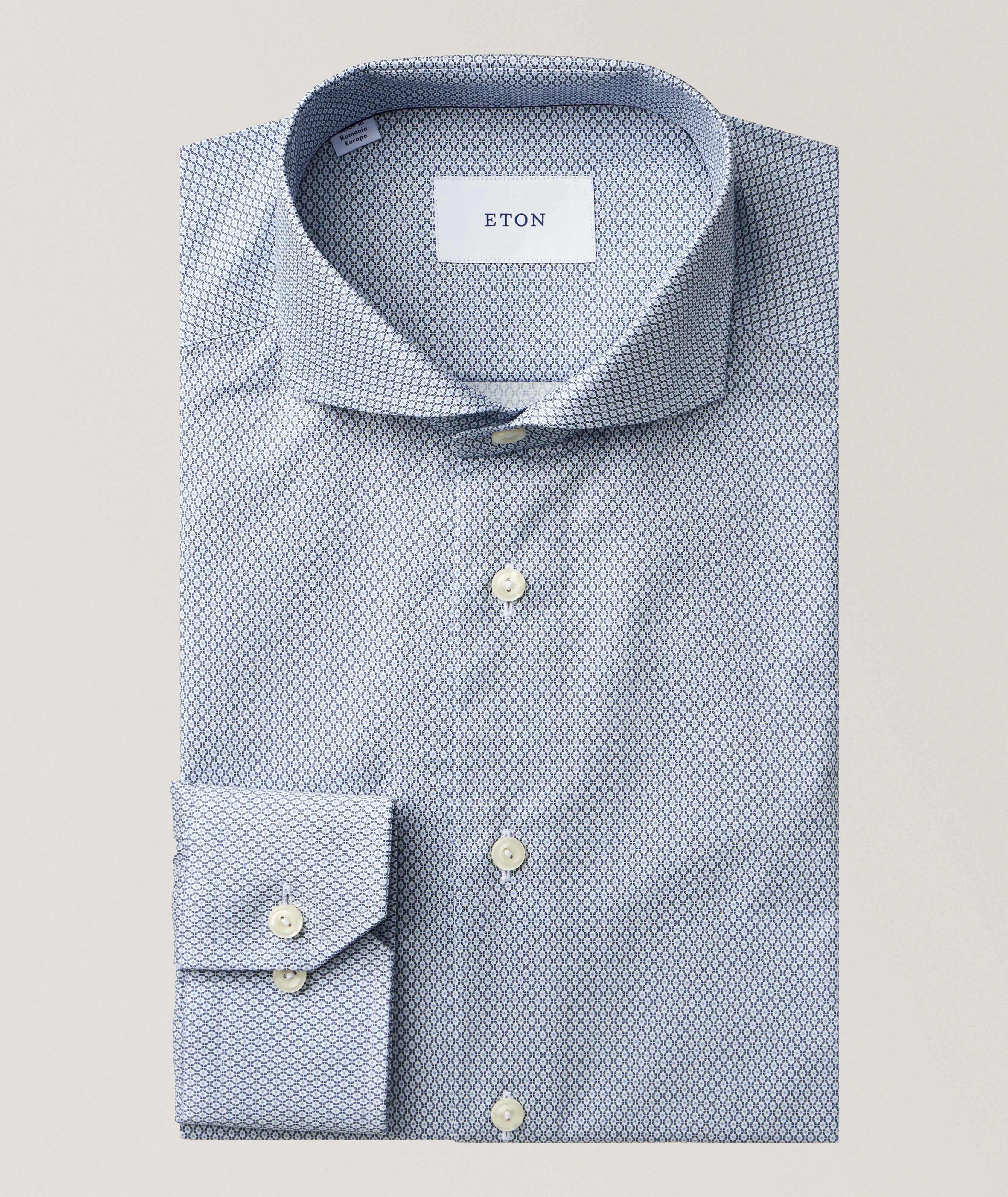 Eton Chemise sergé emblématique micro-imprimé coupe-ajustée