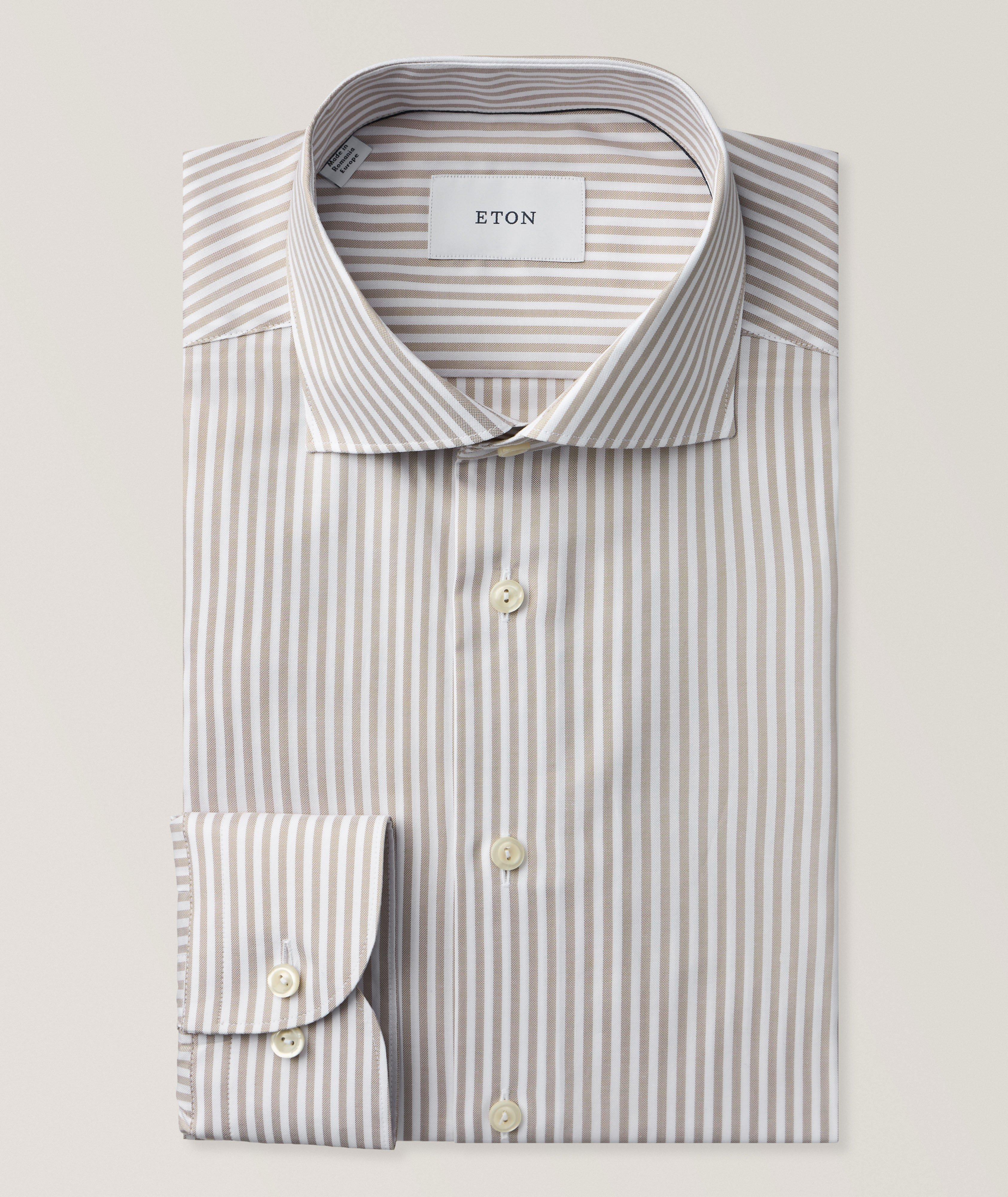 Eton Slim-Fit Striped Signature Oxford Dress Shirt