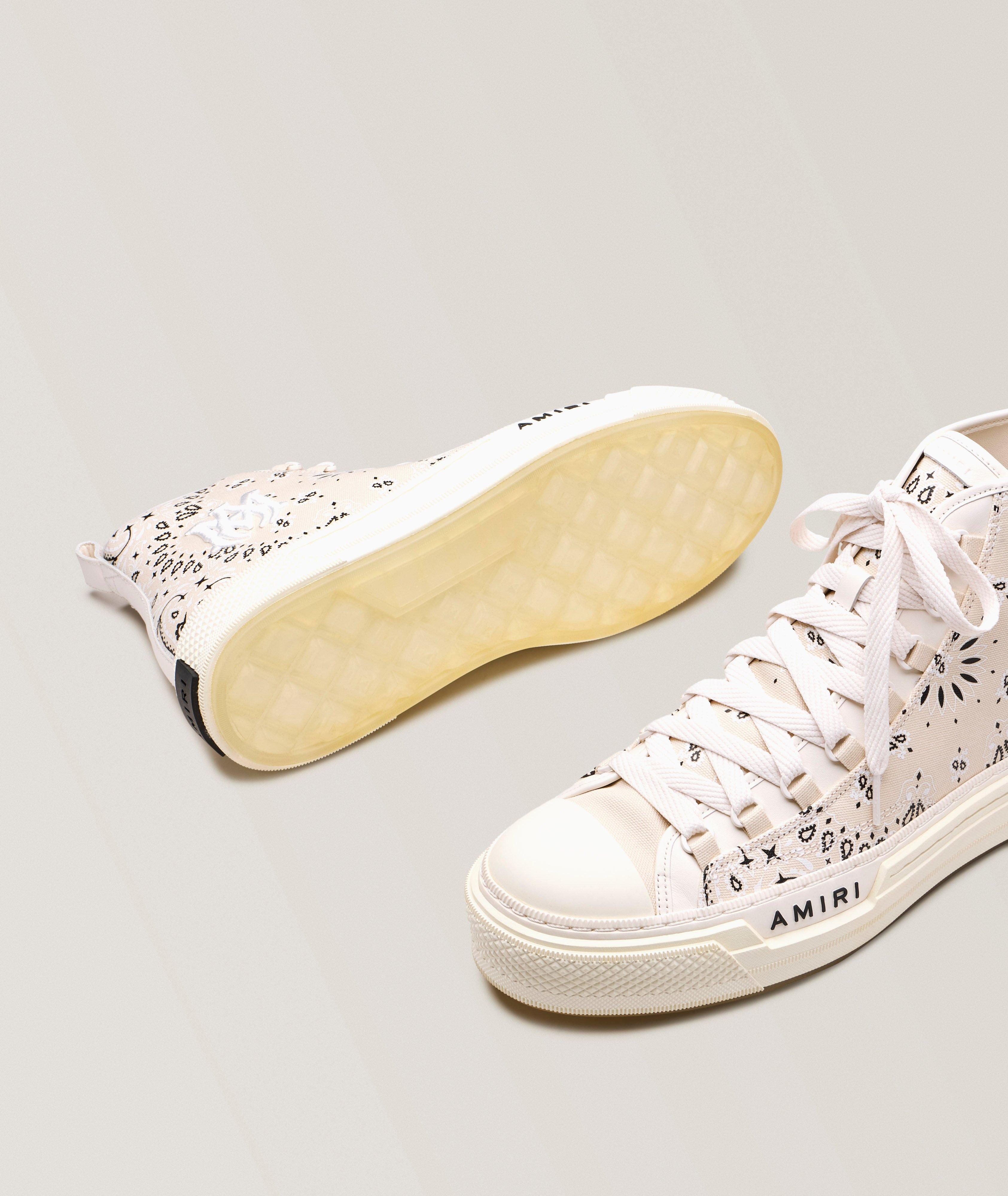 Chaussures sport montantes en toile imprimé-bandana image 3
