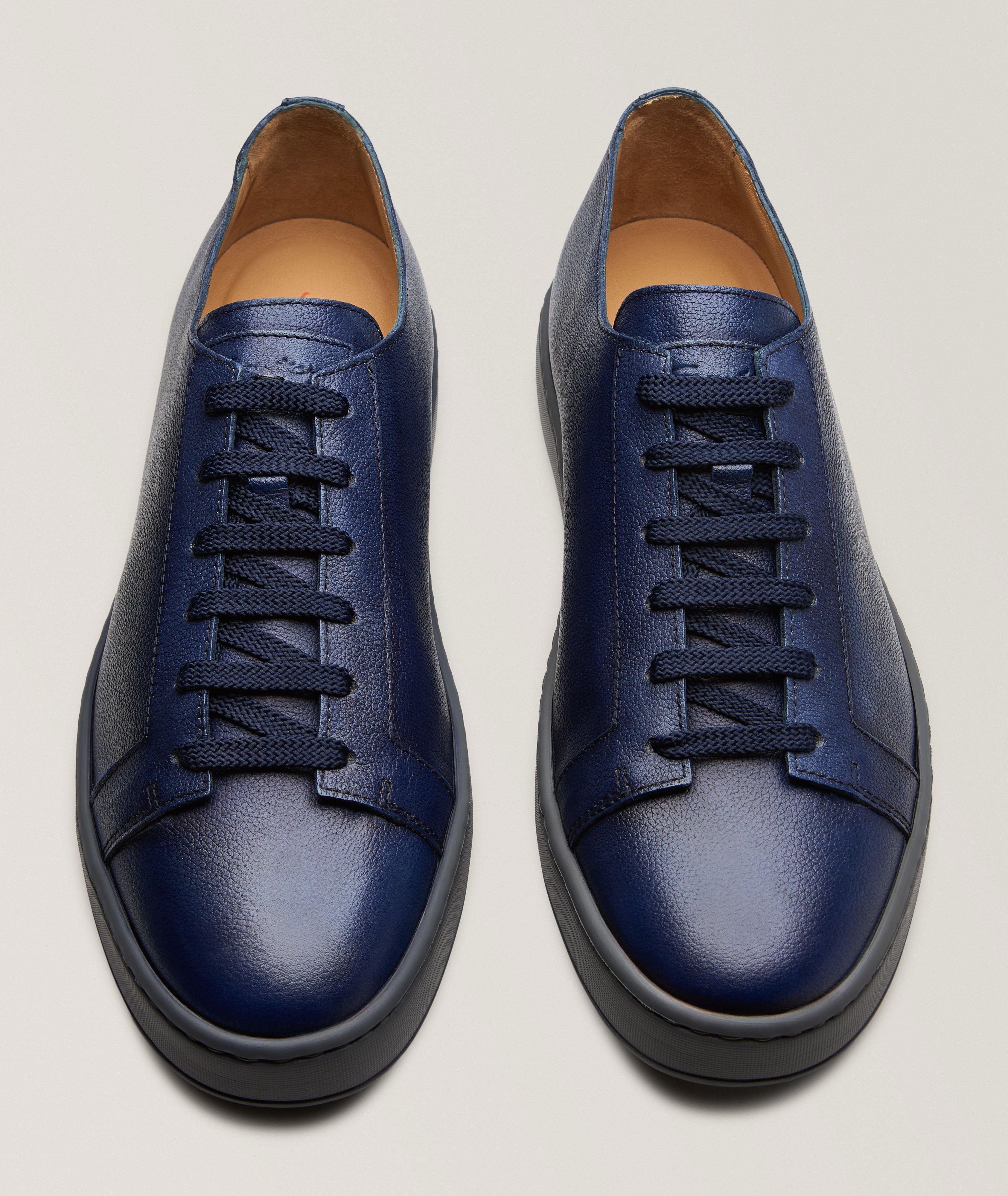 Tumbled Leather Low-Top Sneakers image 1