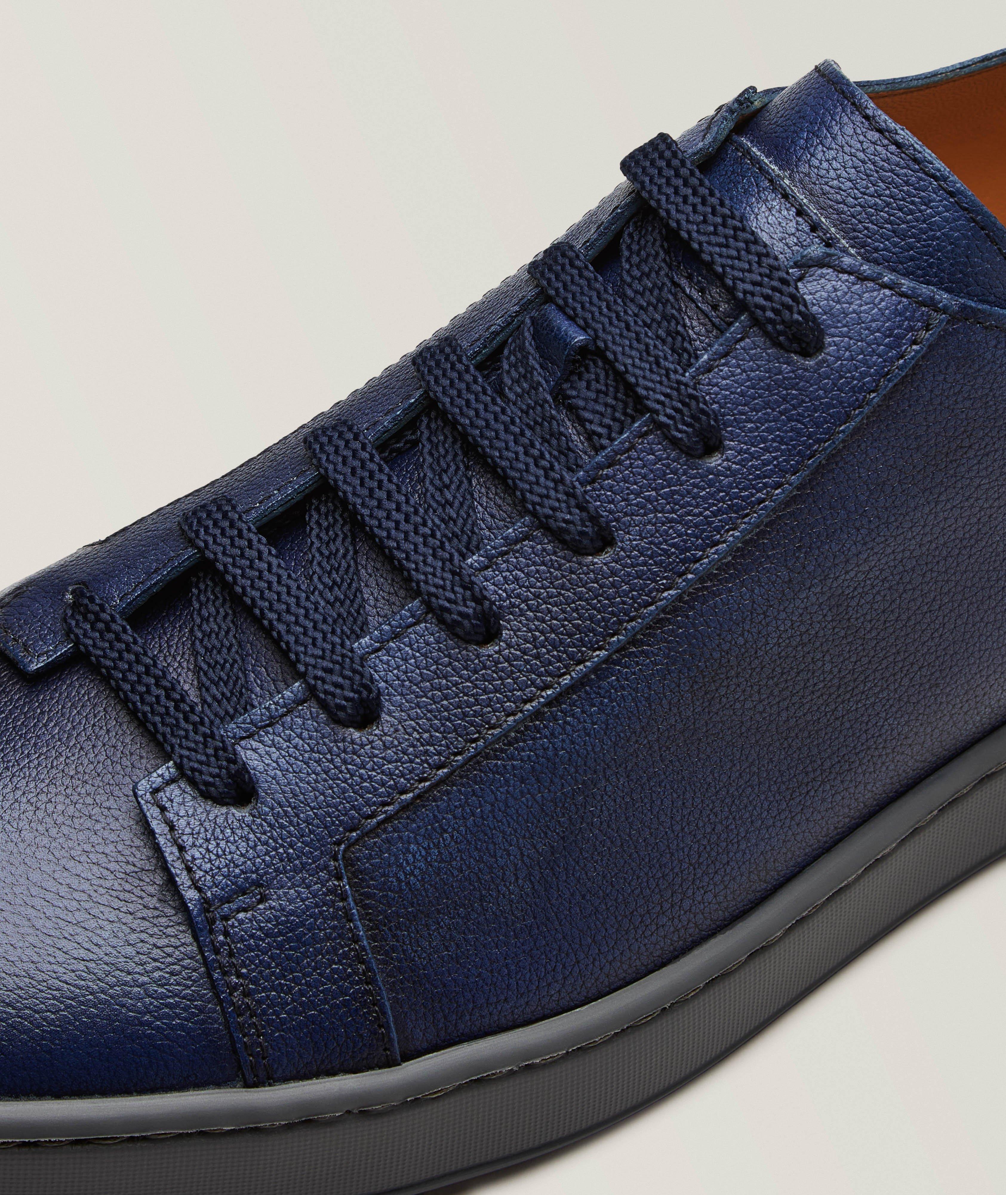 Tumbled Leather Low-Top Sneakers image 2