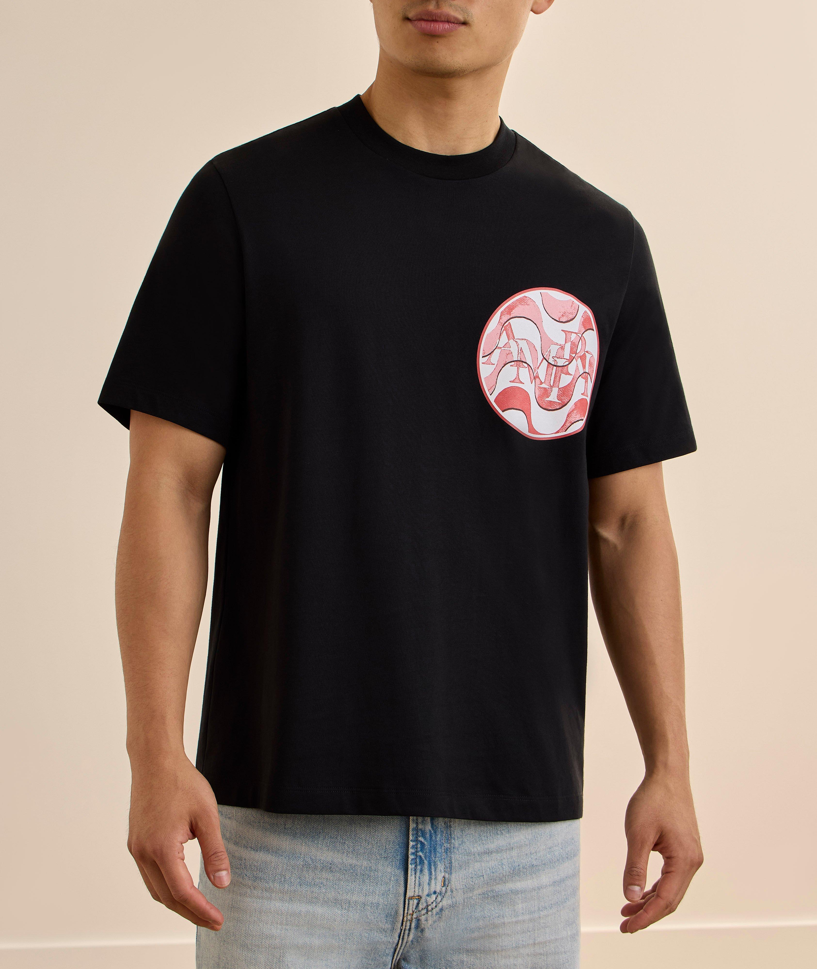 T-shirt encolure ronde vague quinconce image 2