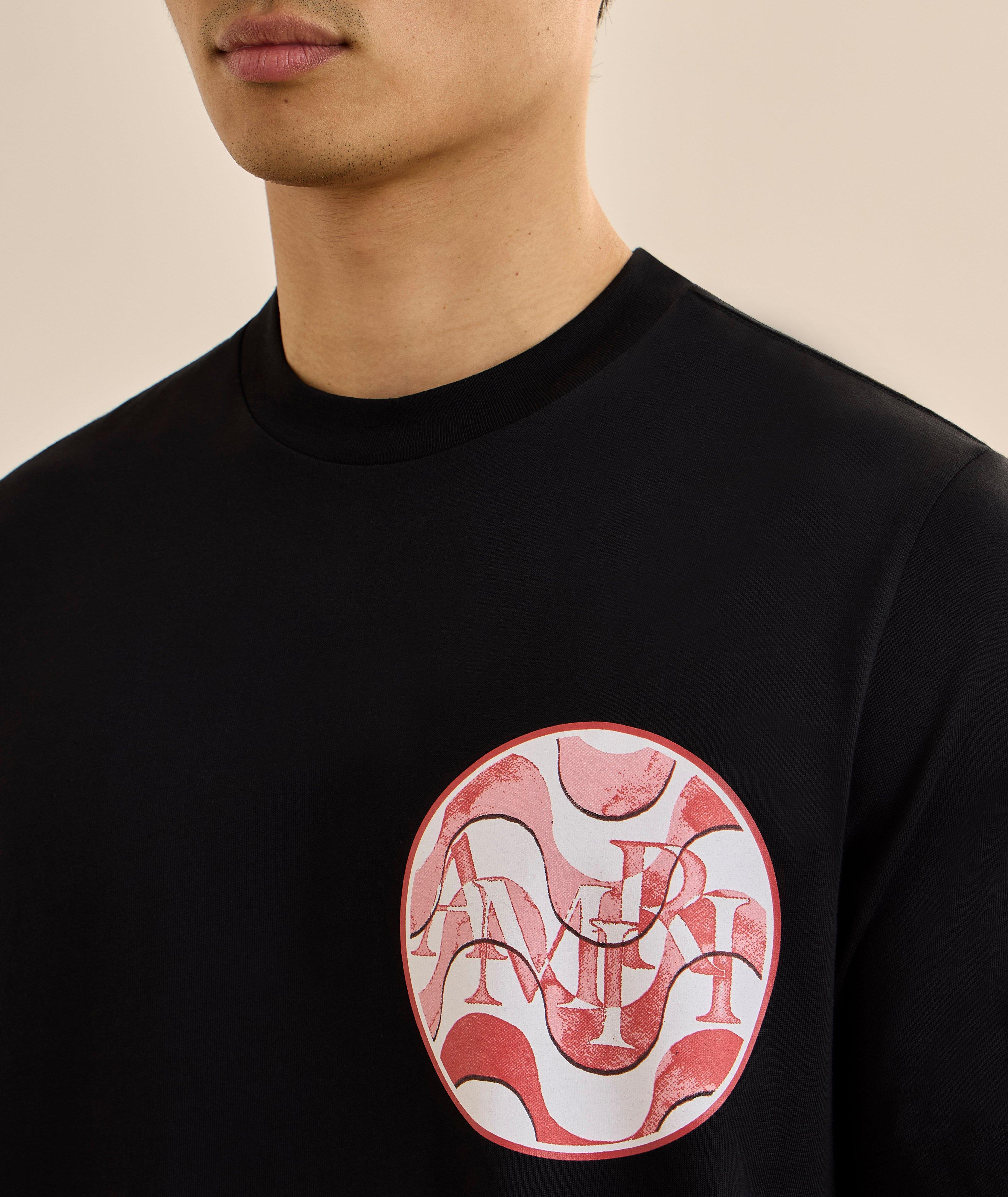 T-shirt encolure ronde vague quinconce image 4