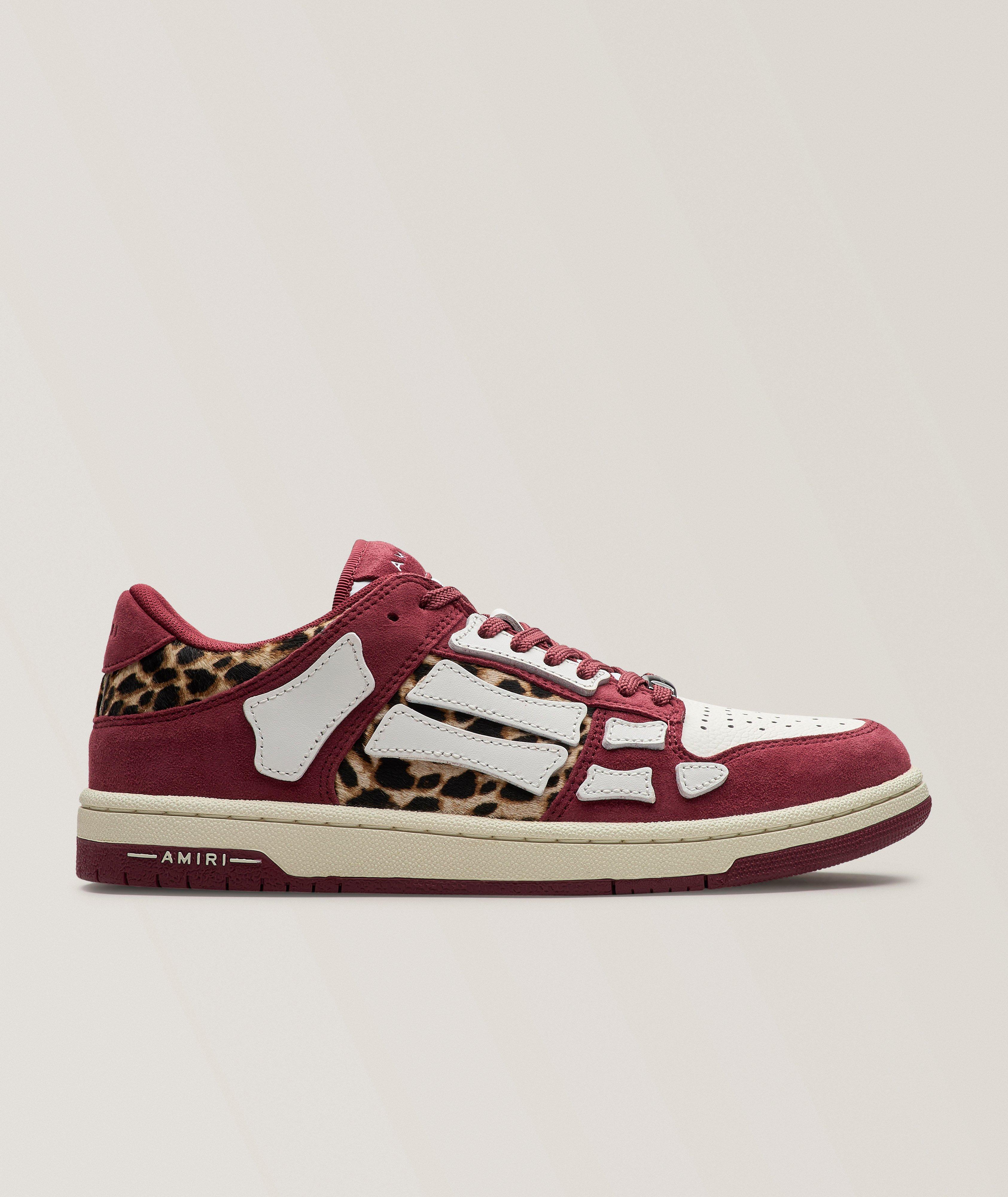 AMIRI Skel Leopard Suede Sneakers 