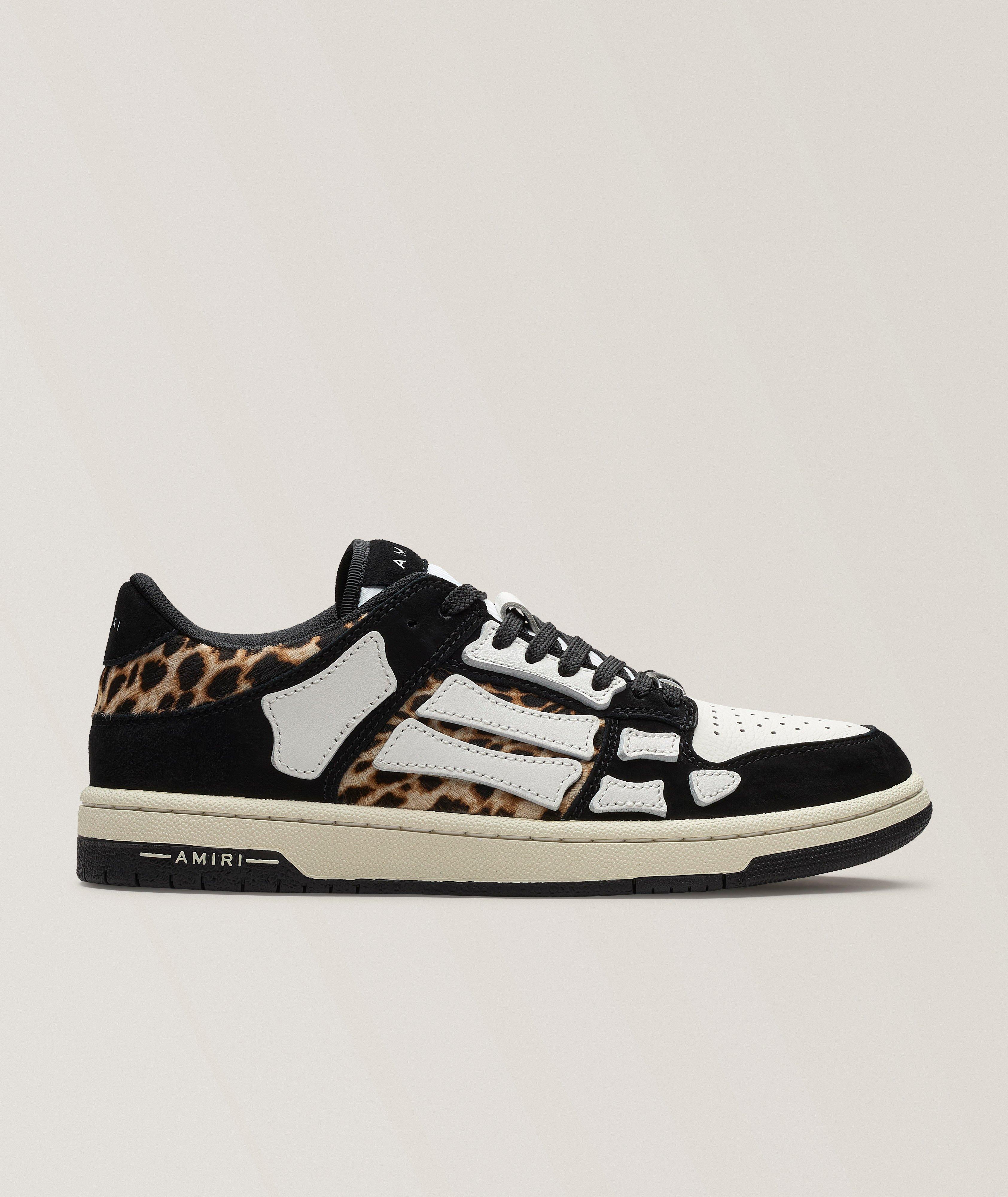 AMIRI Skel Leopard Suede Sneakers 
