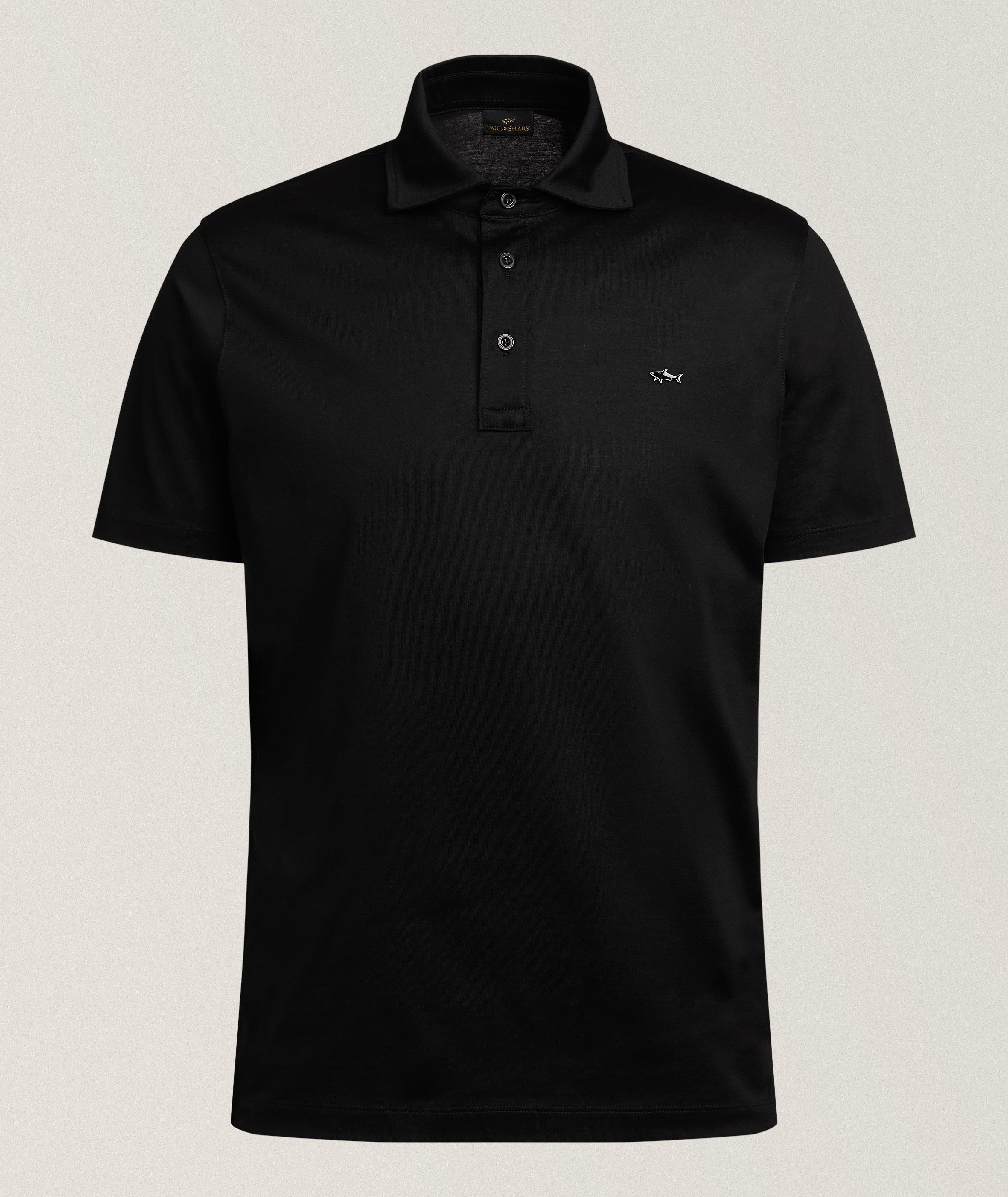 Paul & Shark Shark Logo Mercerized Cotton Polo 