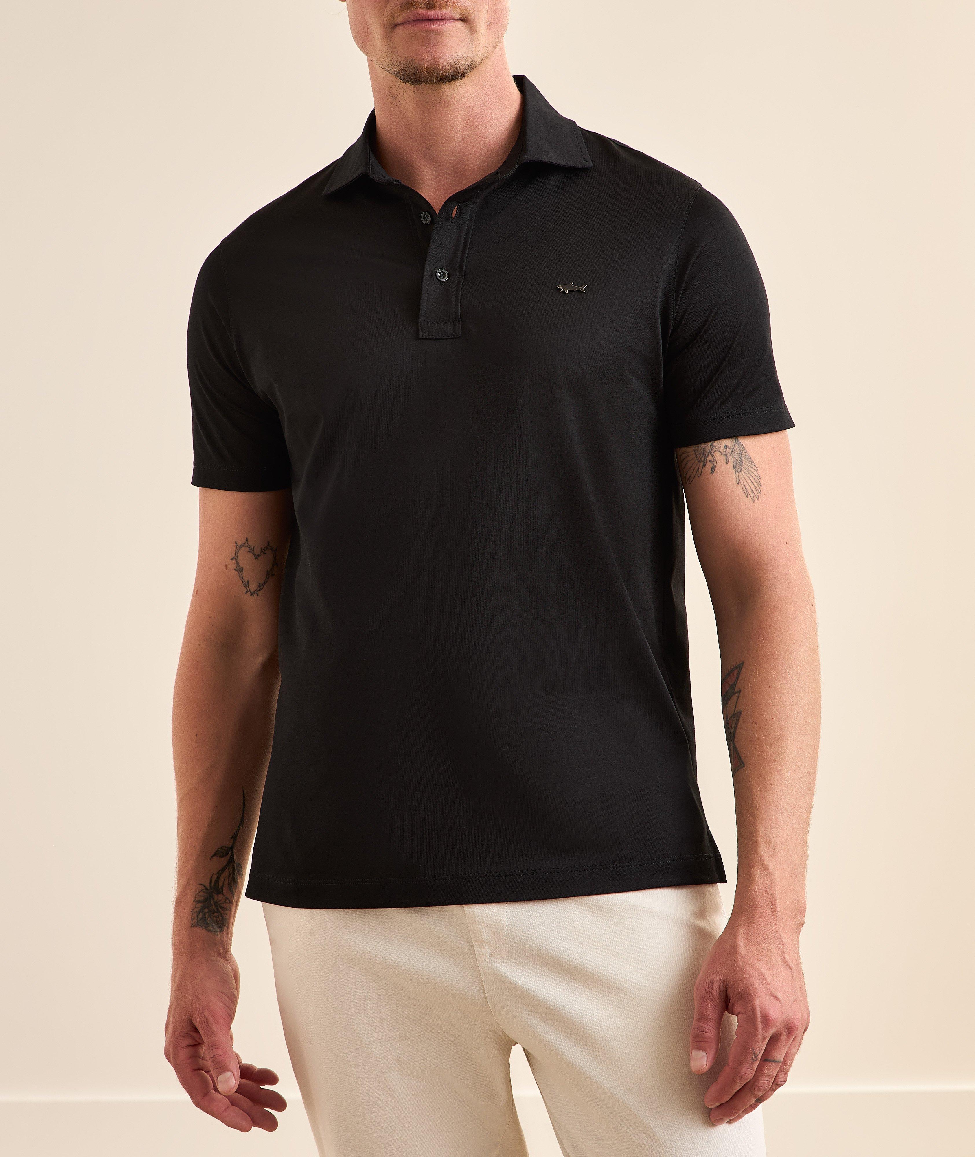 Shark Logo Mercerized Cotton Polo  image 1