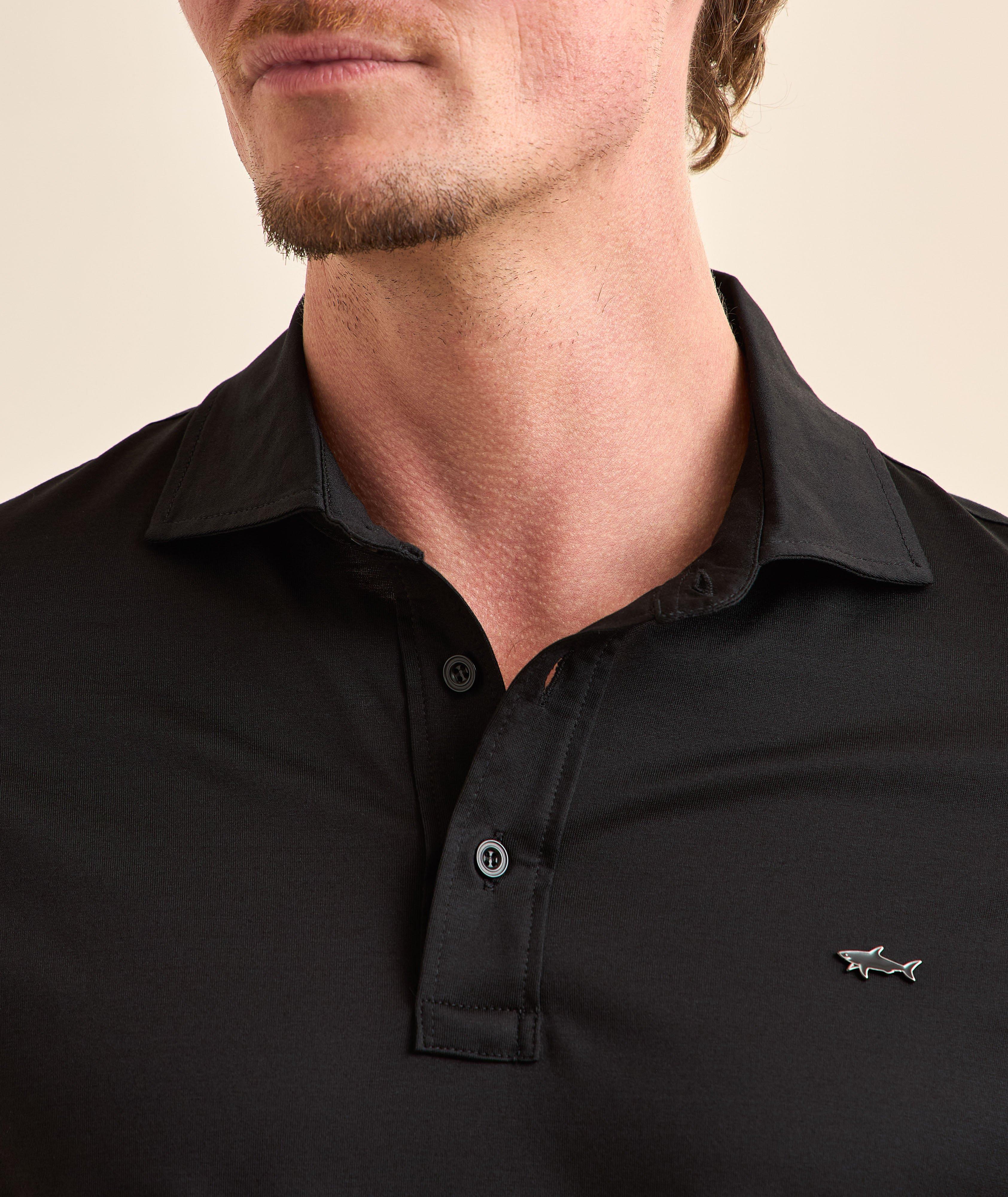Shark Logo Mercerized Cotton Polo  image 3