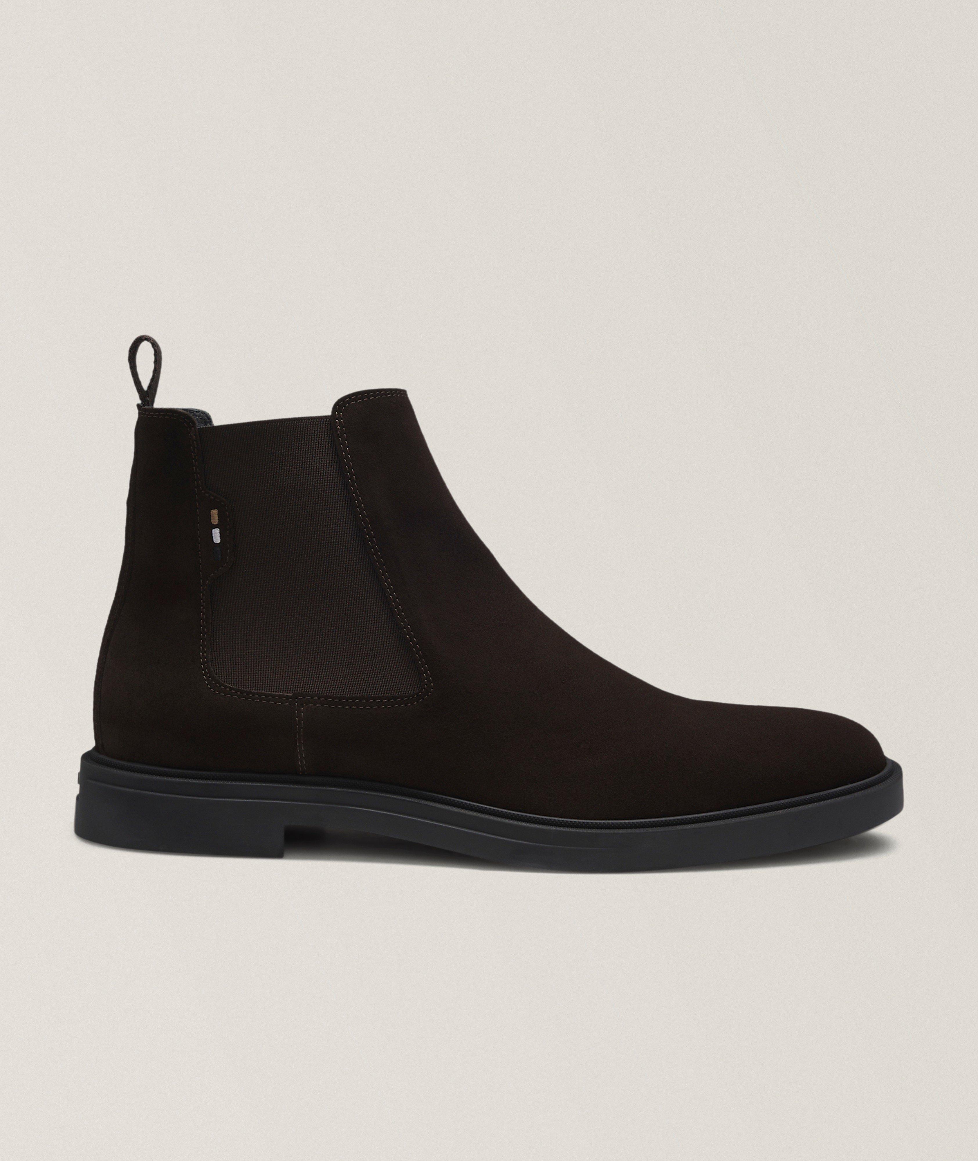 Boss by Hugo Boss Men's Calev Suede Chelsea Boots - Dark Brown