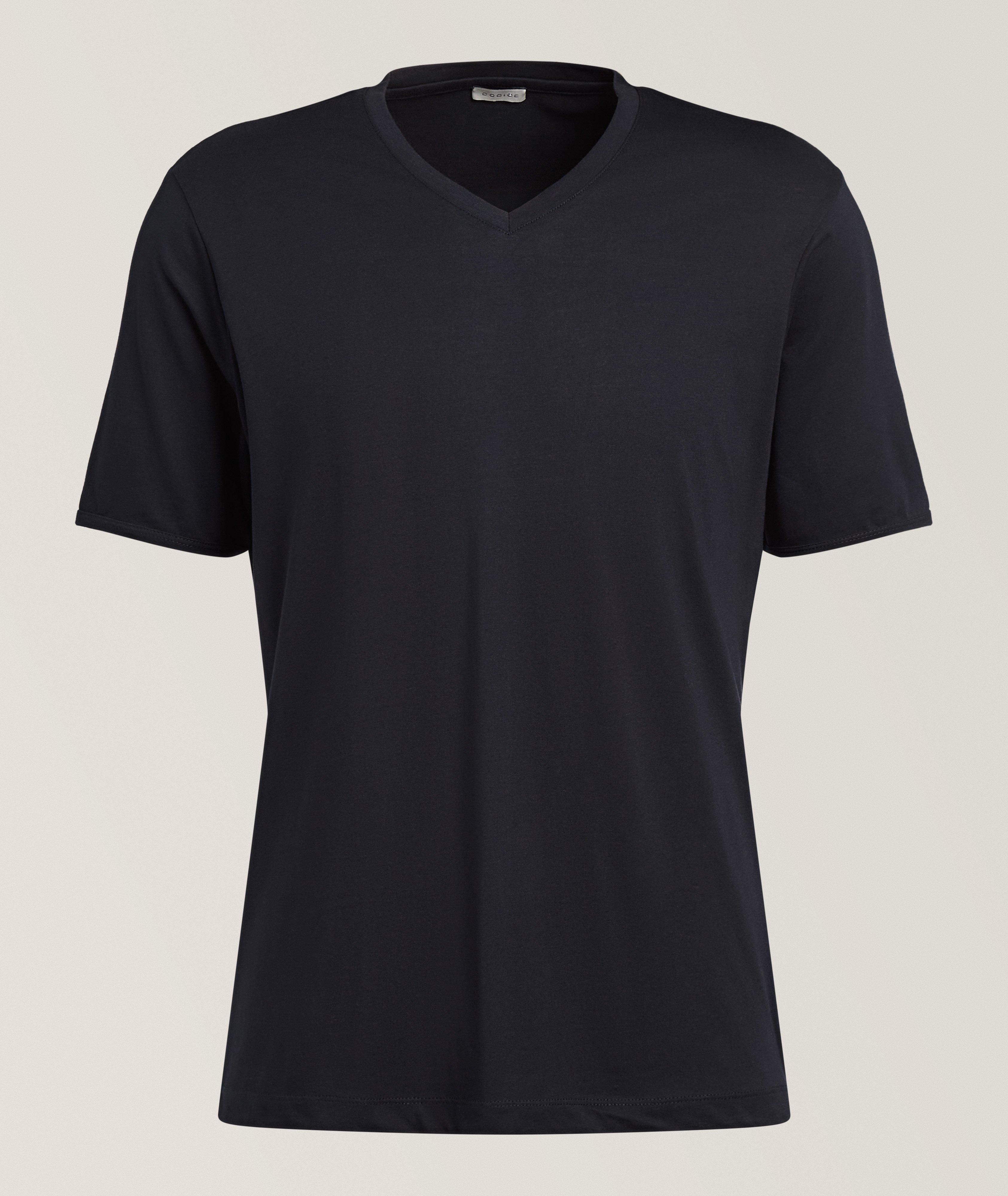T-shirt encolure V coton-modal image 0